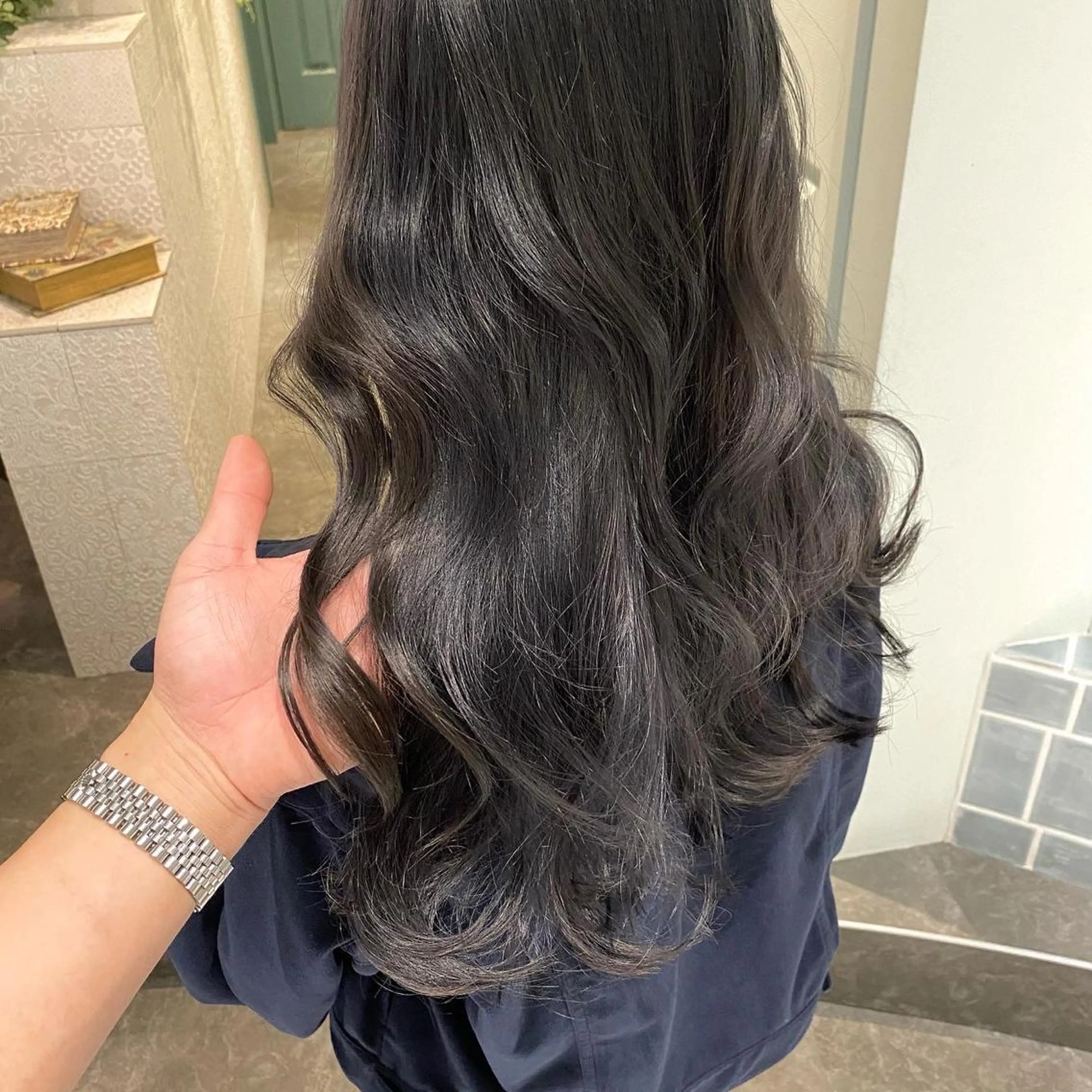 ロング カラー バレイヤージュ ブリーチ ケアブリーチ ダブルカラー グラデーションカラー 美髪/カラー 美容院🌈渡辺隼也のヘアスタイル