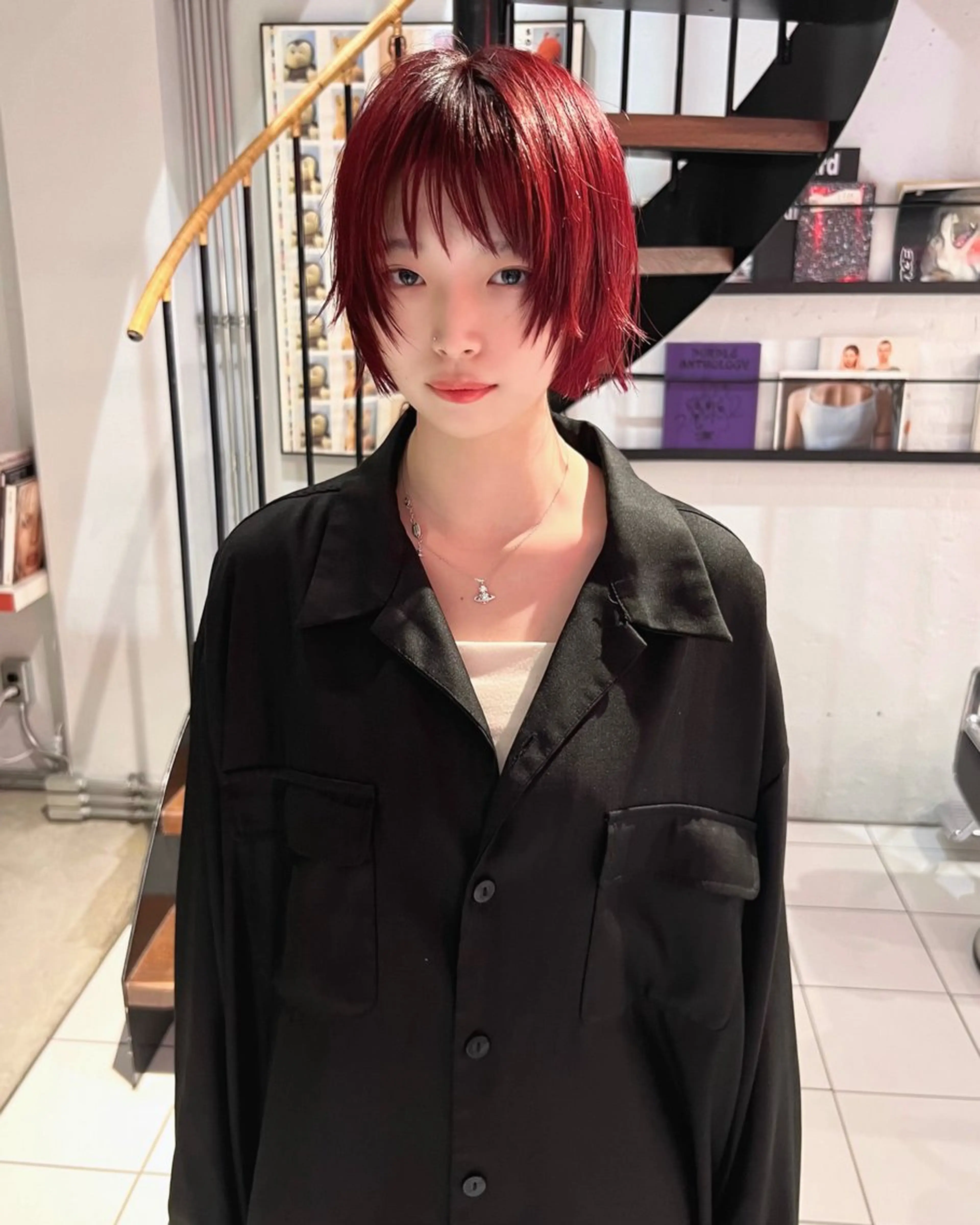 ショート カラー ボブレイヤー ボブ レイヤーカット 丹治 一輝ボブ/ショートのヘアスタイル