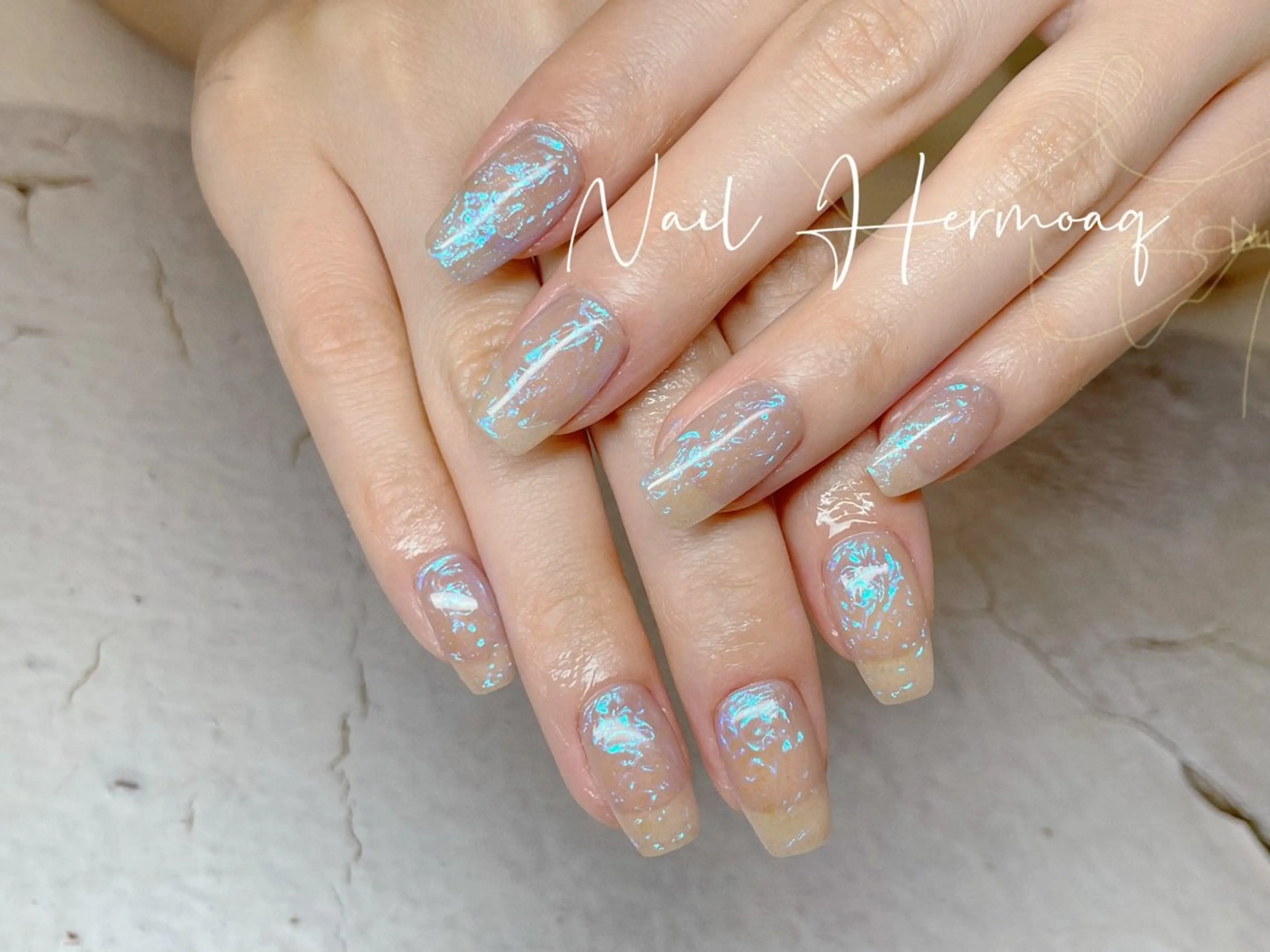 ネイル アートネイル ジェルネイル グラデーション マグネットネイル 持ち込み ハンドネイル エルモサ YURIKAのネイルデザイン