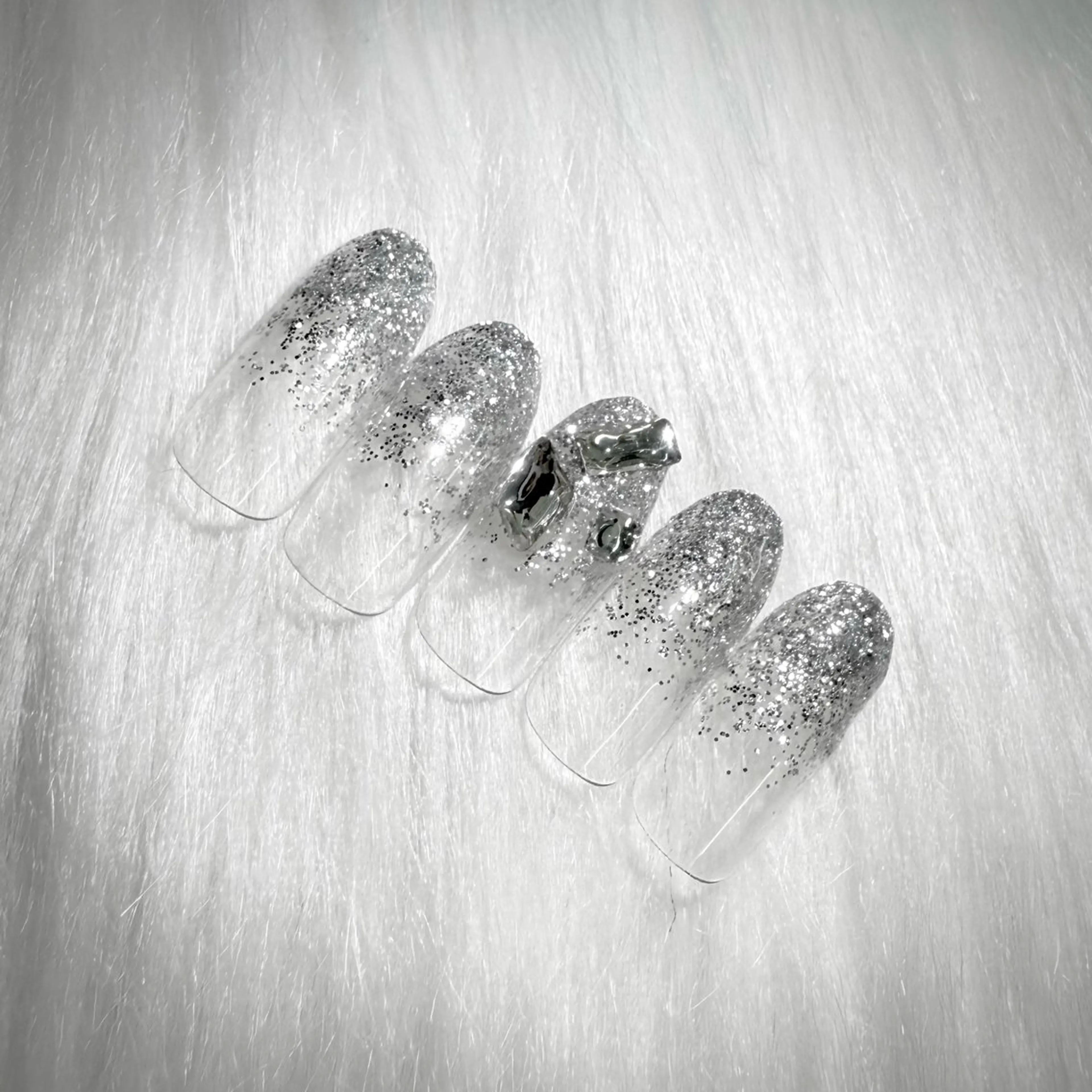 【オフ有】グラデーション+写真アート2本付 0円の写真