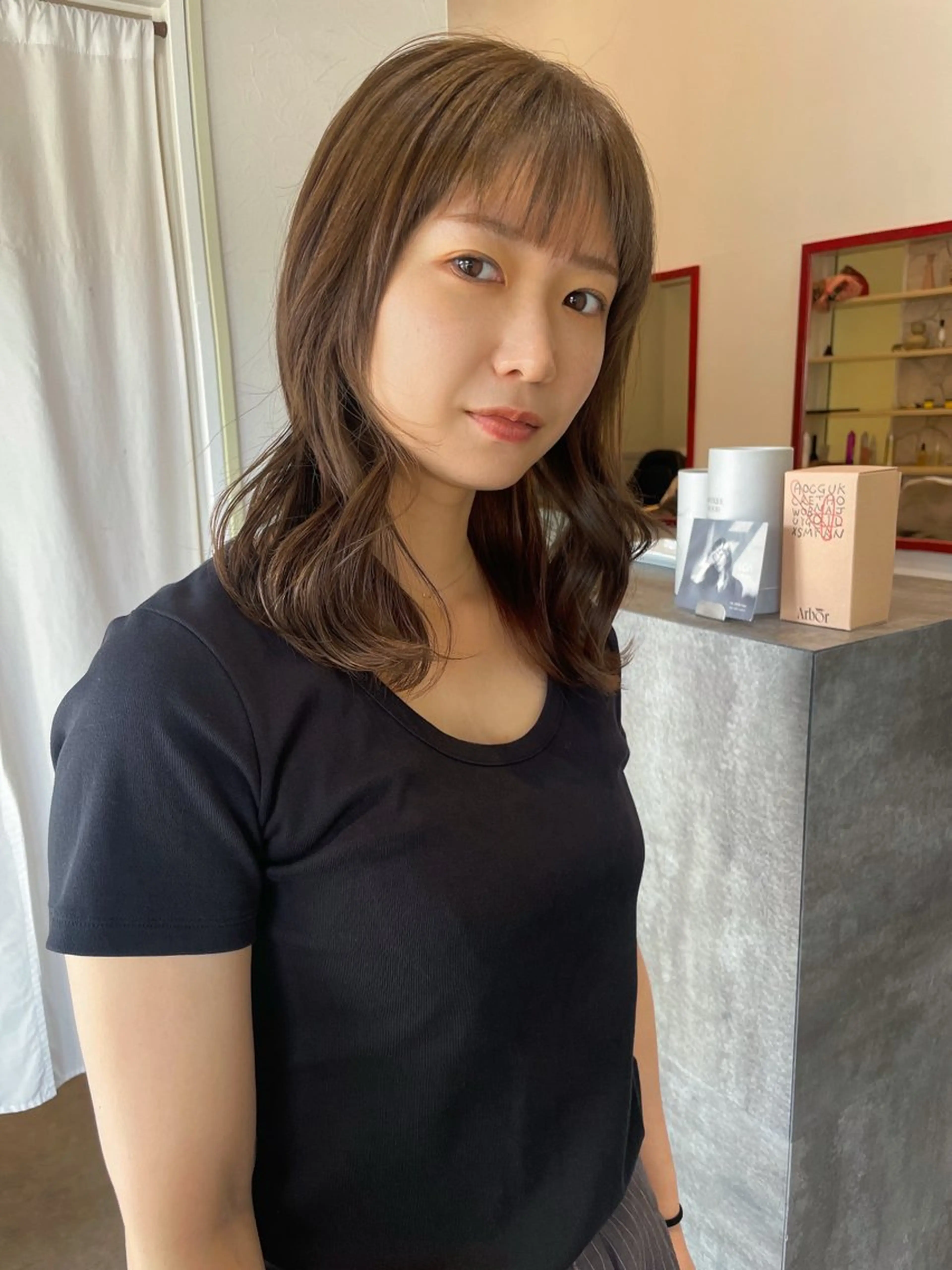 ミディアム カラー ブリーチ 透明感カラー ダブルカラー ブリーチなしカラー 🌈高田大夢似合わせ 透明感カラー🌈のヘアスタイル