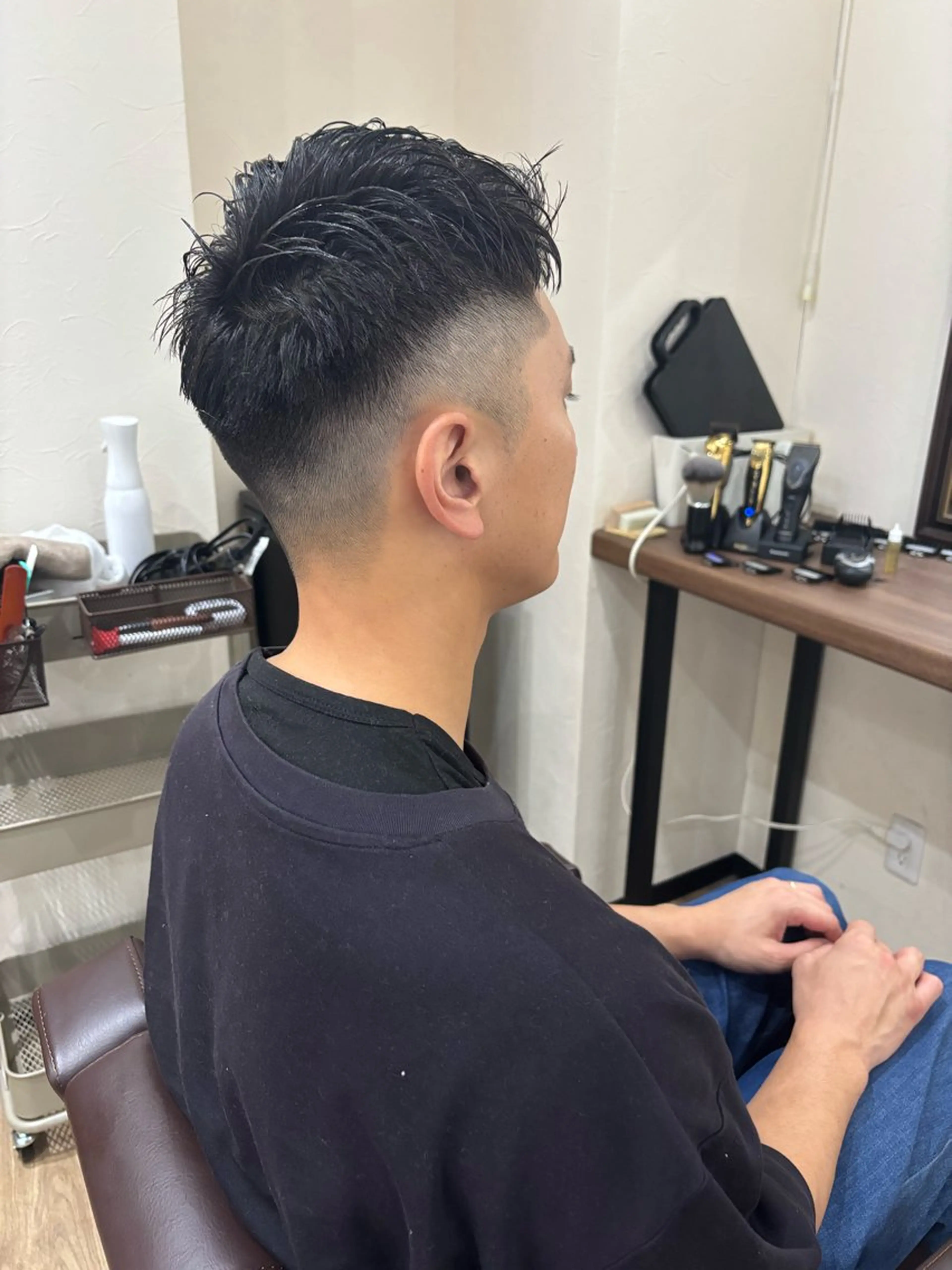 ショート メンズ フェードカット Men's hair Libre Sunny所属・高橋 怜玖／仙台／八乙女のヘアスタイル