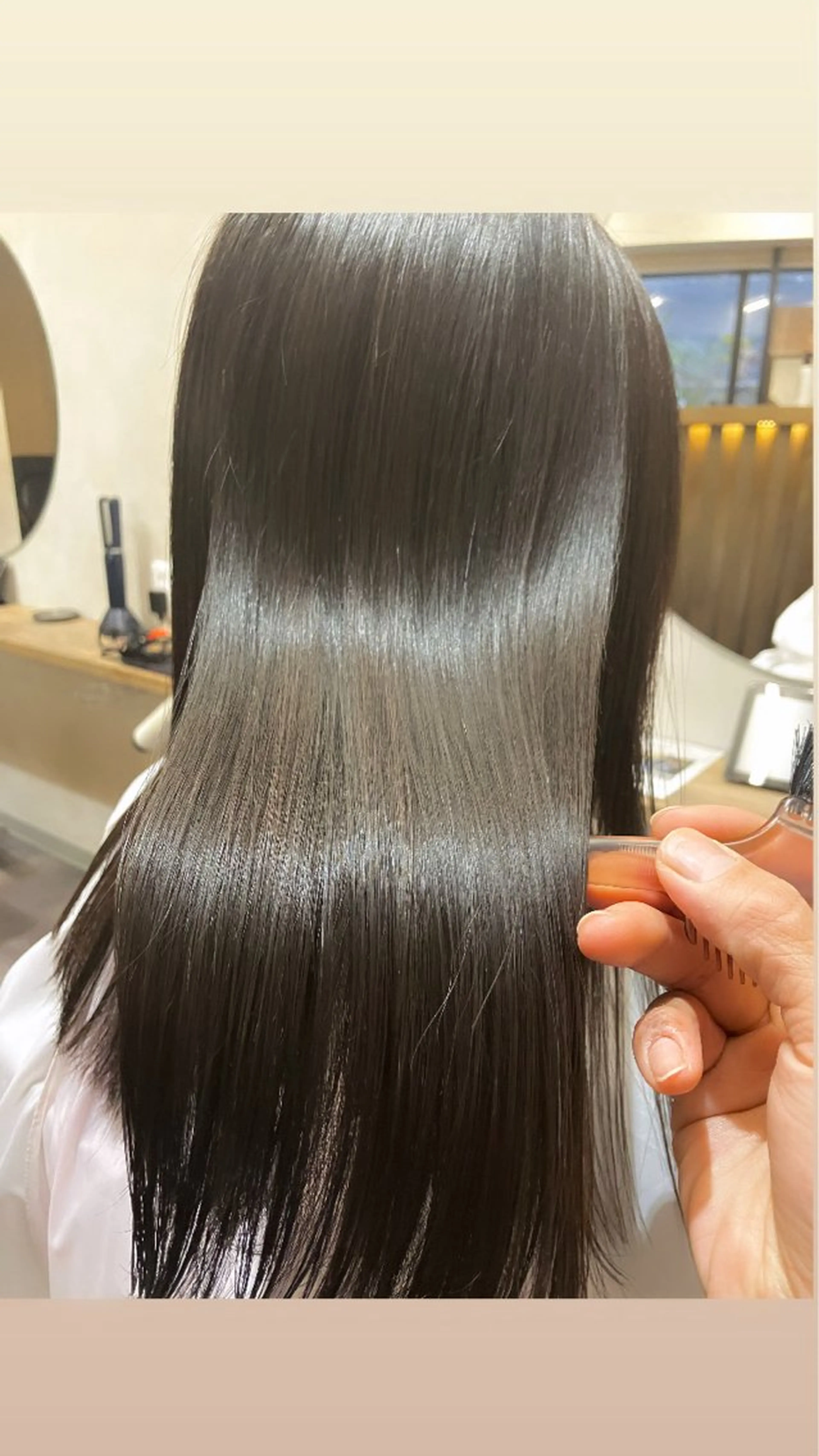 カラー ヘアカラー 博多ブリーチ× 透明感/縮毛矯正のヘアスタイル