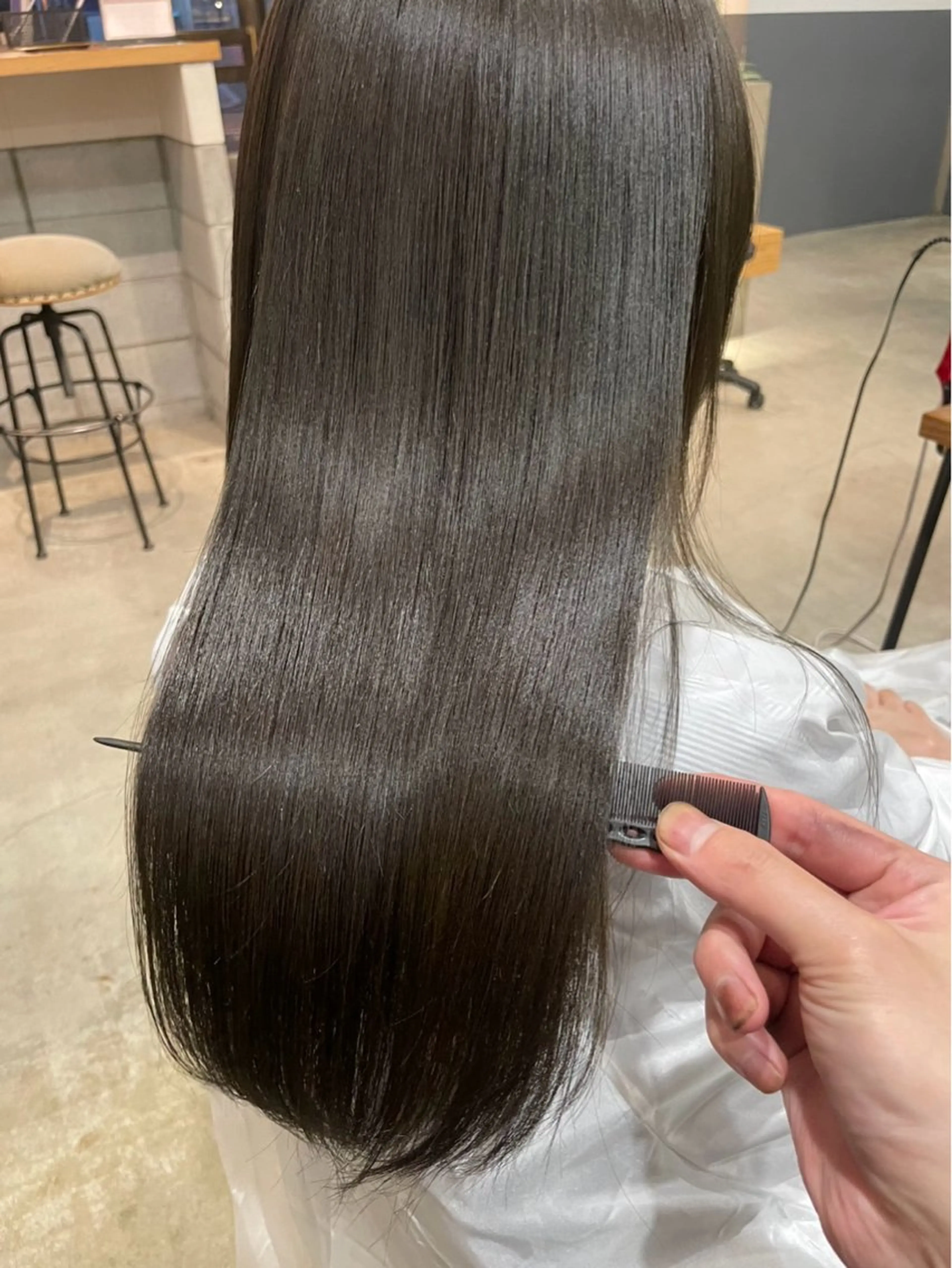 ロング 縮毛矯正 lolonois 宮城茉歩呂のヘアスタイル