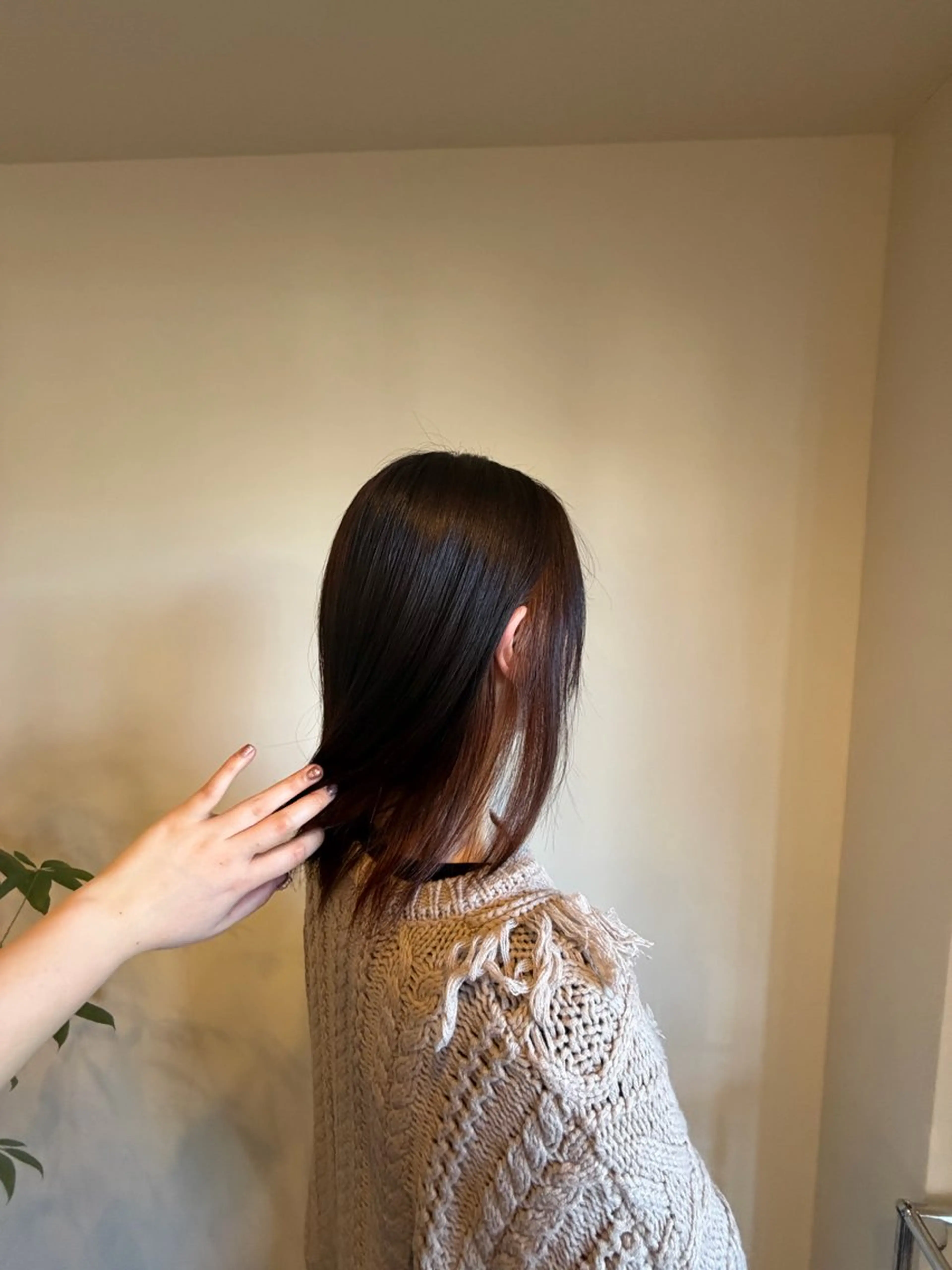 ミディアム カラー ヘアカラー 朝野 美華/暖色カラーのヘアスタイル