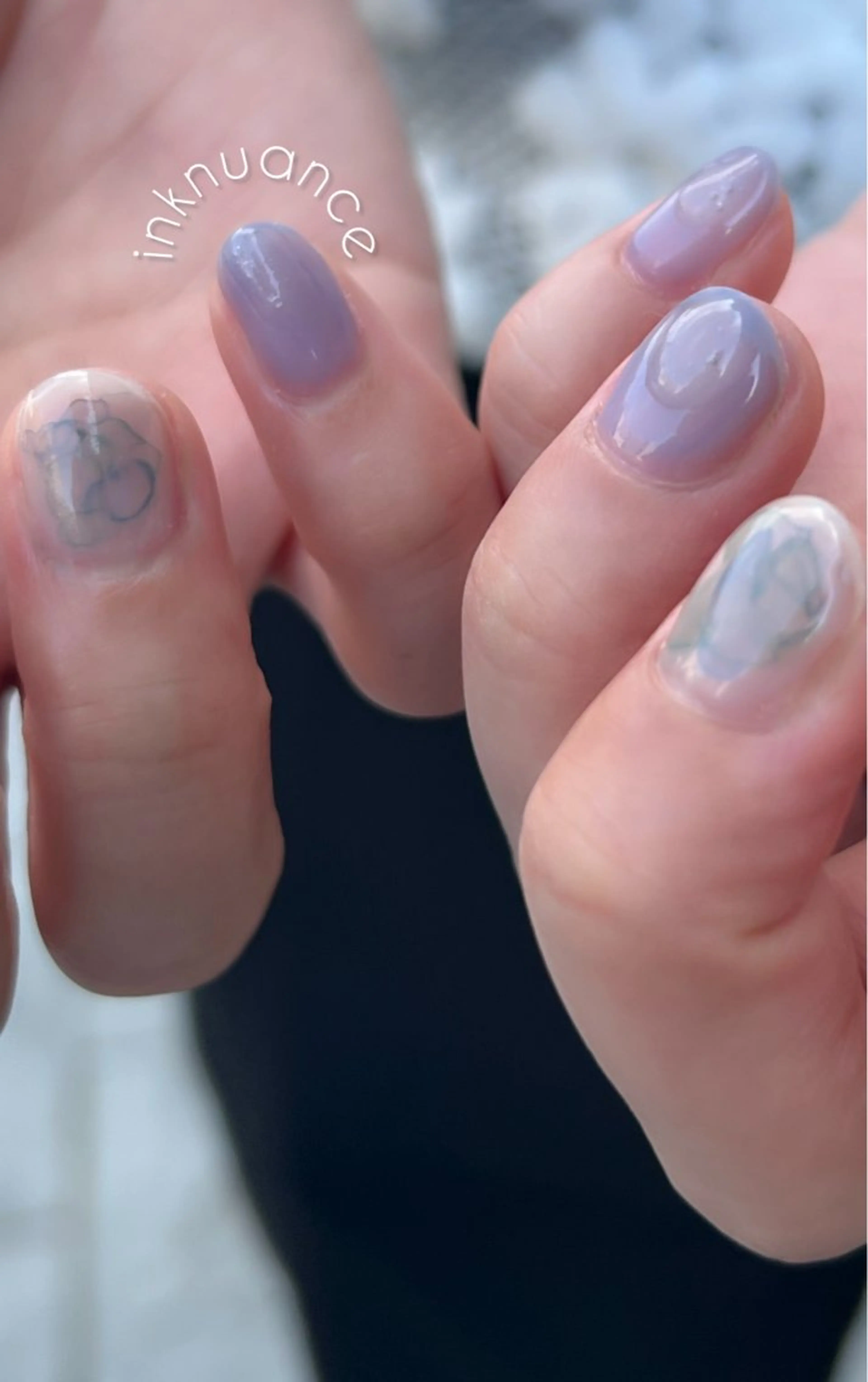 ネイル 水色 ハンドネイル nail sheerのネイルデザイン
