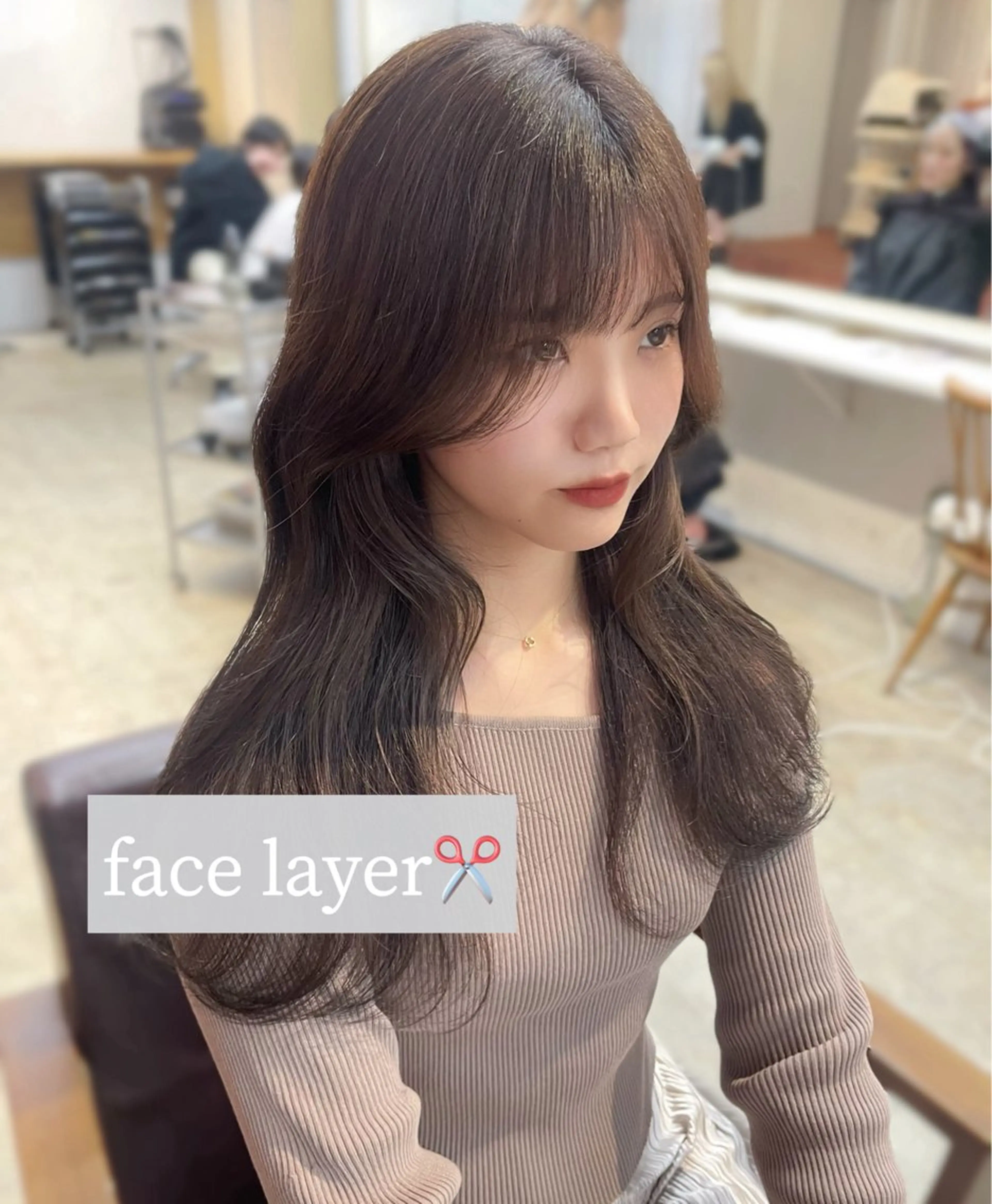 セミロング カット トリートメント レイヤーカット/ 縮毛矯正/ミサキ💐のヘアスタイル