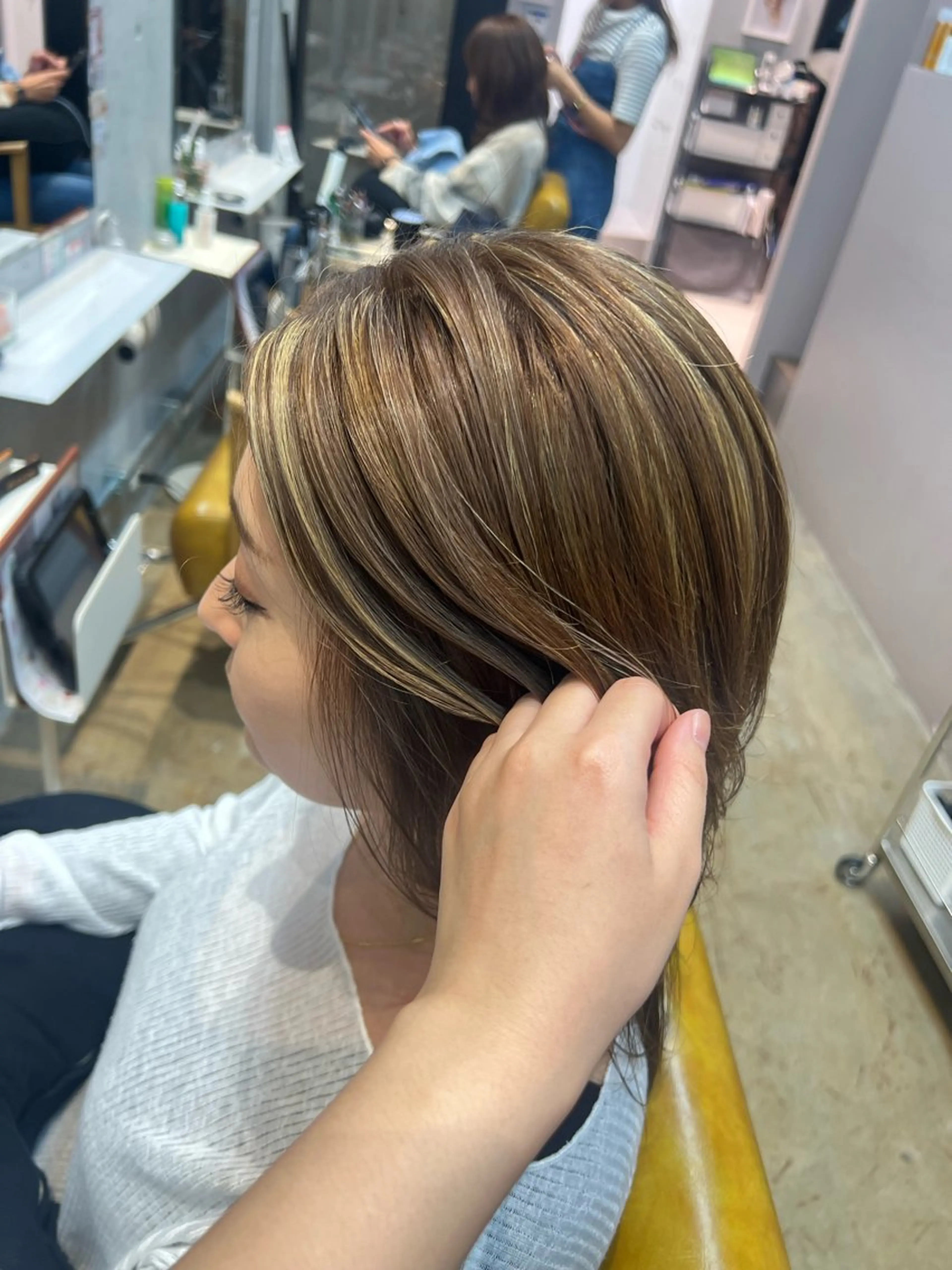 ロング カコ/レイヤーカット ヘアアレンジのヘアスタイル