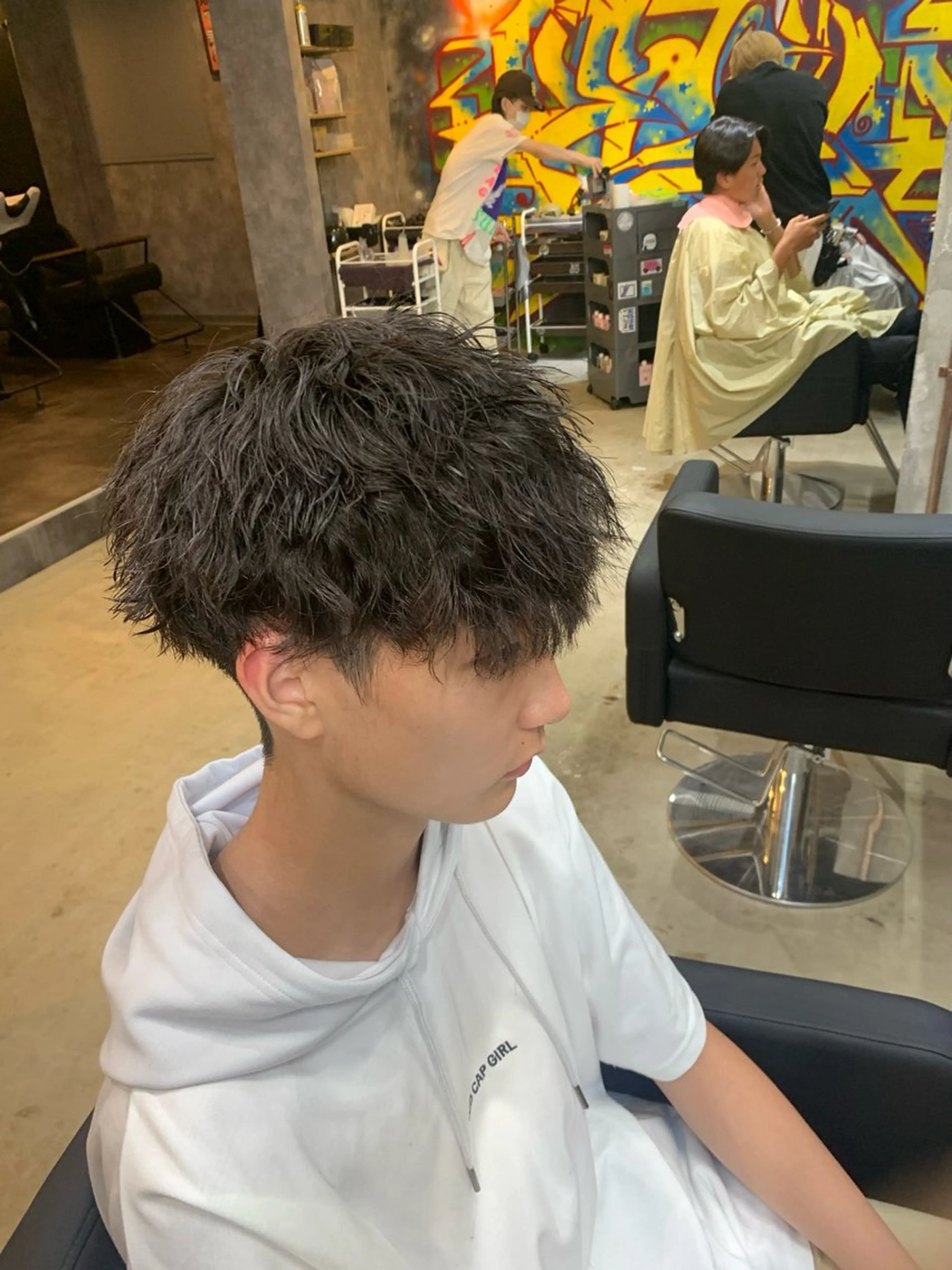 パーマ メンズ マッシュ メンズパーマ ツイストスパイラルパーマ スパイラルパーマ カット パーマ ⚡️メンズパーマ特化 mens支持◎/忠地のヘアスタイル