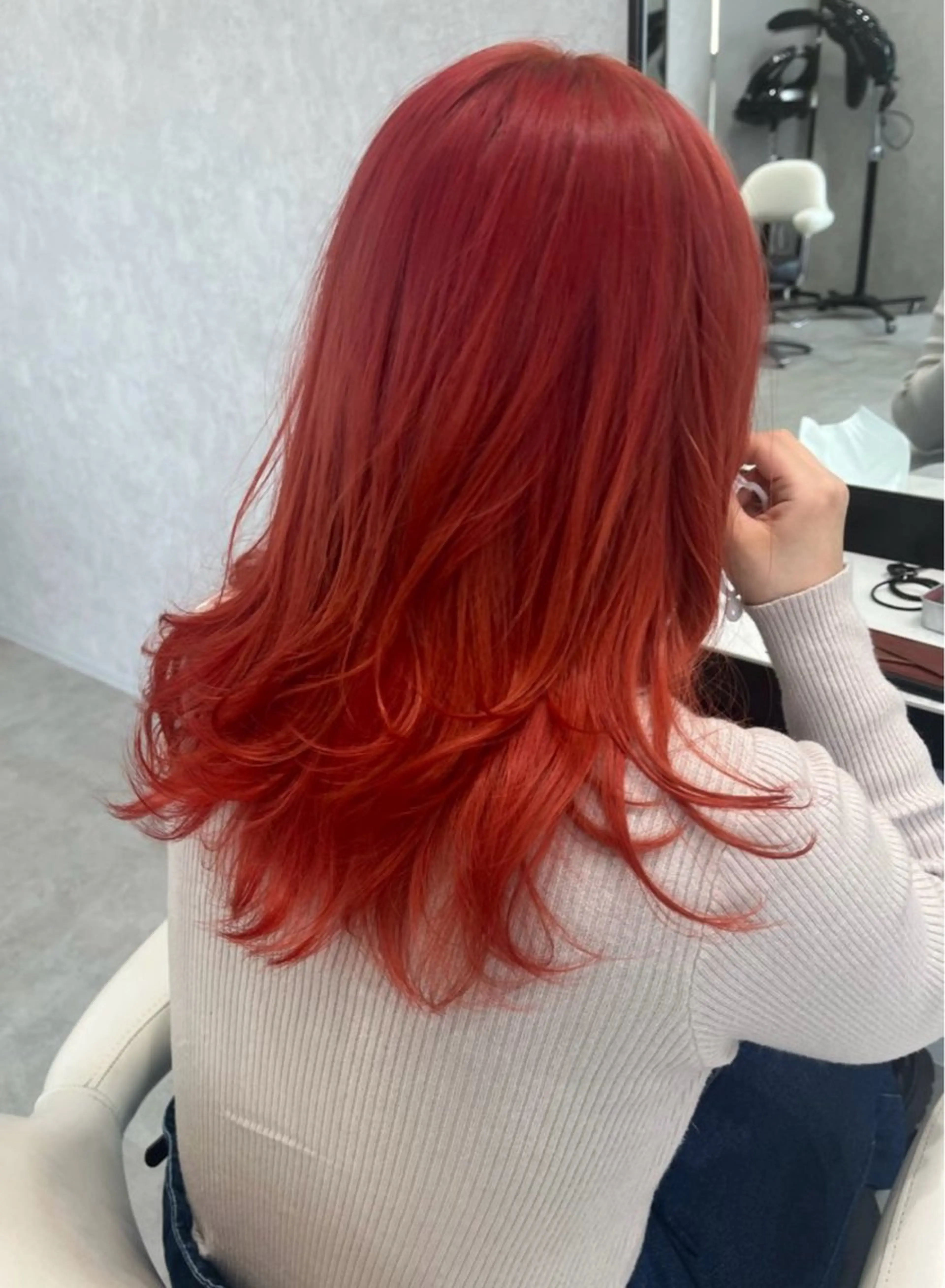 カラー オレンジ 🩷hair salon dot. tokyo color 🩷所属・hao 🎀🫧のヘアスタイル