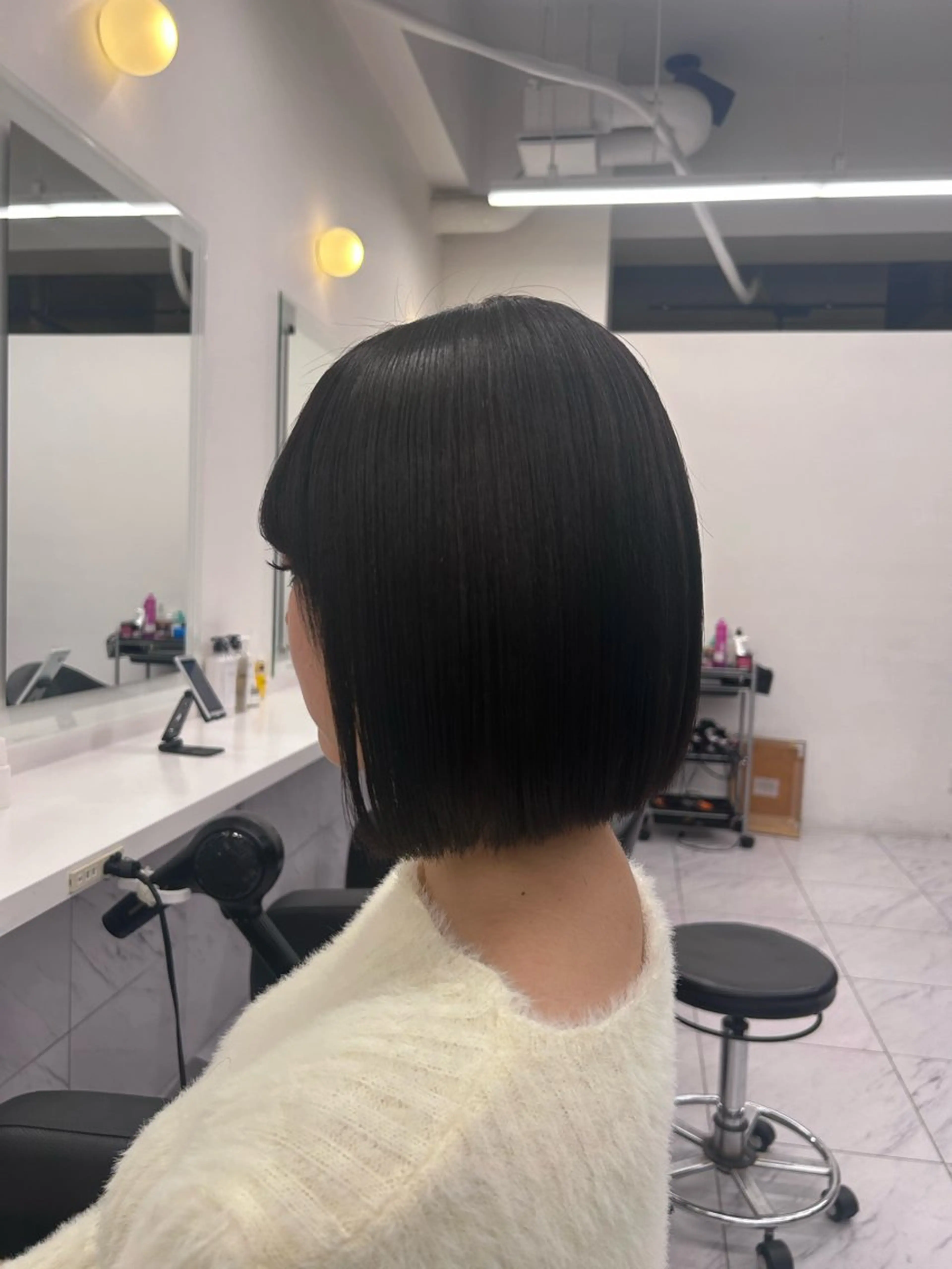 ミディアム カラー パーマ ヘアアレンジ メンズ キッズ カット ヘアカラー トリートメント ヘアセット ブリーチなしカラー/ ブラウン/レイヤーのヘアスタイル
