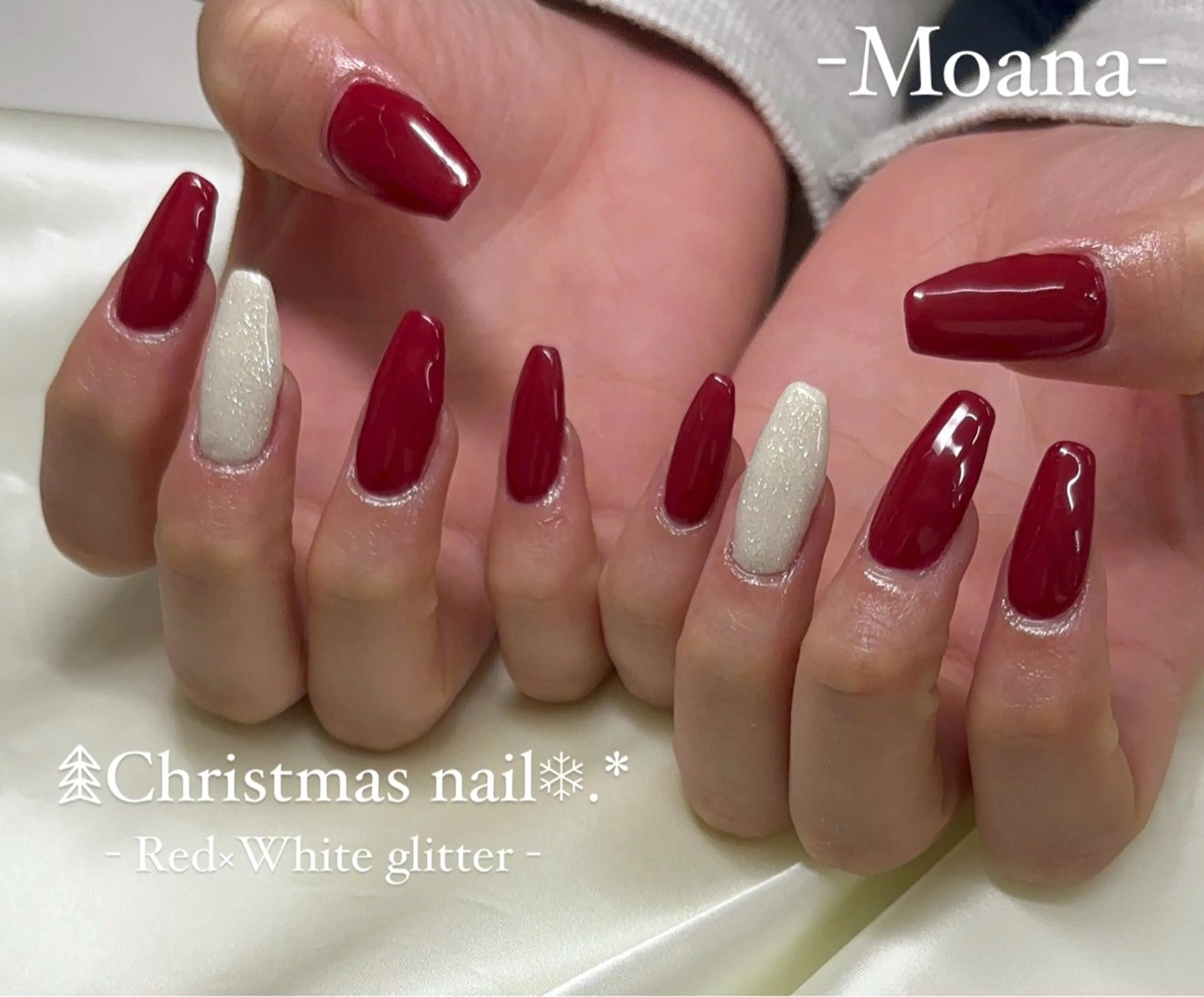 ネイル 冬ネイル クリスマス Moana nail Hiyoriのネイルデザイン