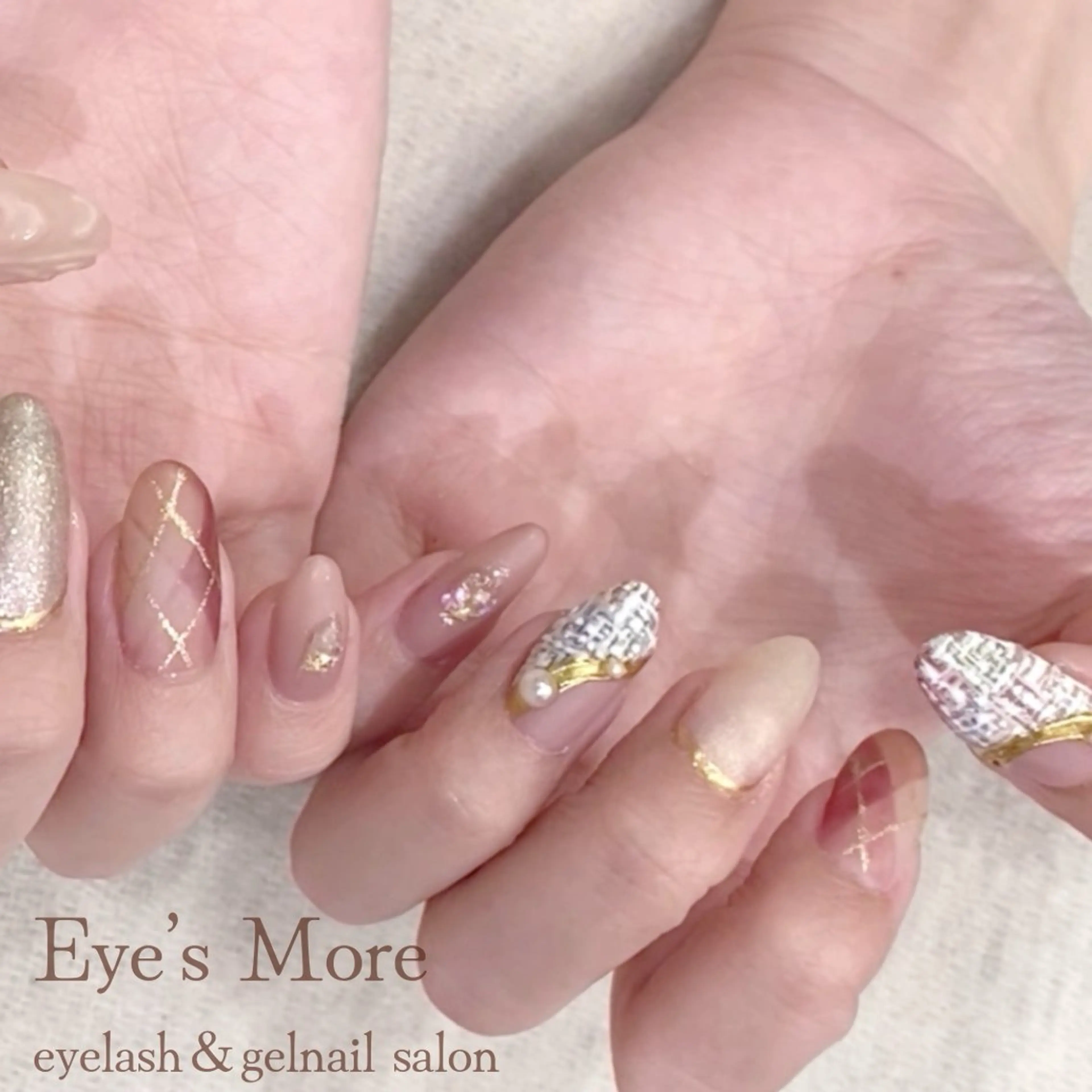 ネイル マットネイル ツイードネイル ハンドネイル ハンドケア Mai Nailistのネイルデザイン