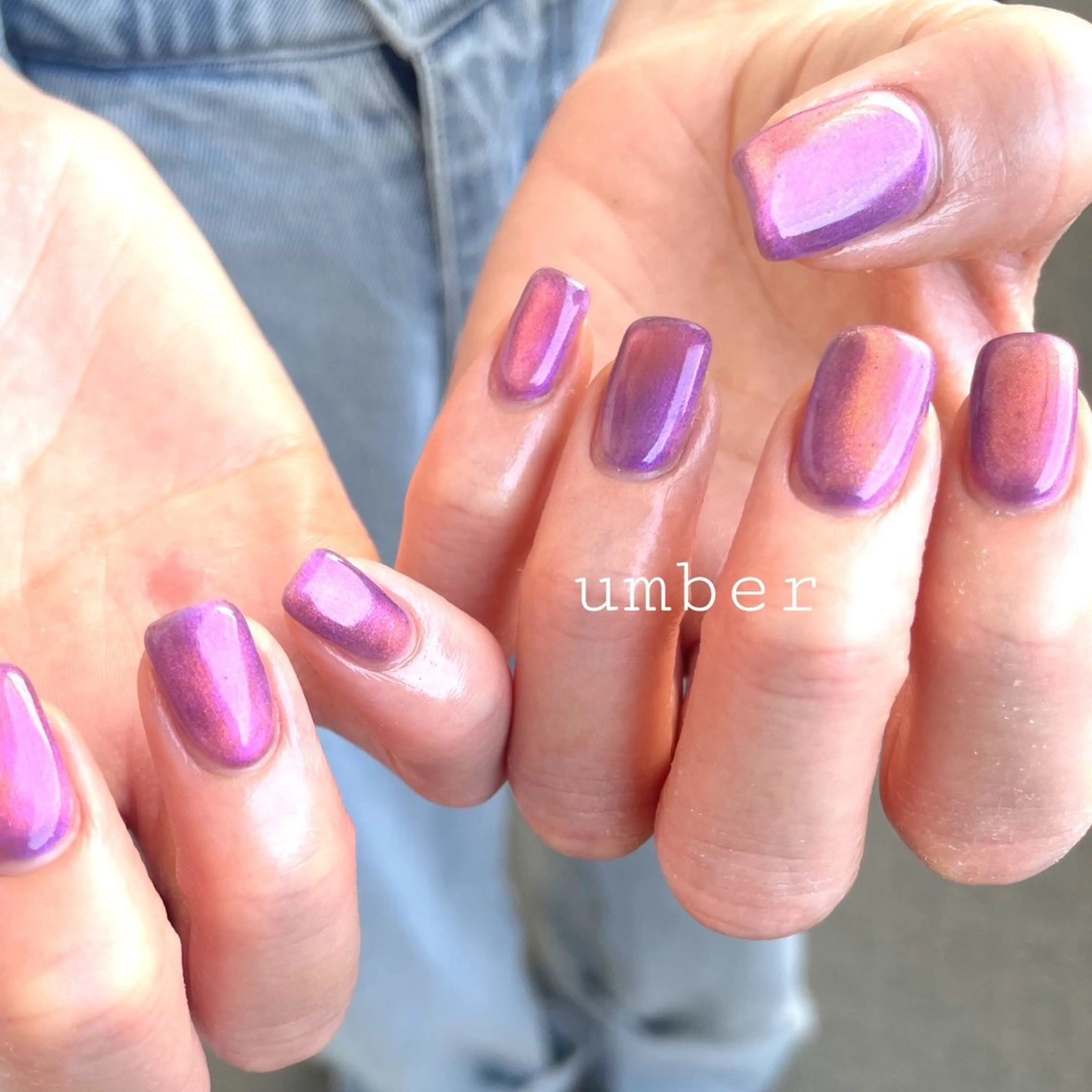 ネイル マグネットネイル ハンドネイル umber 三茶1分のネイルデザイン