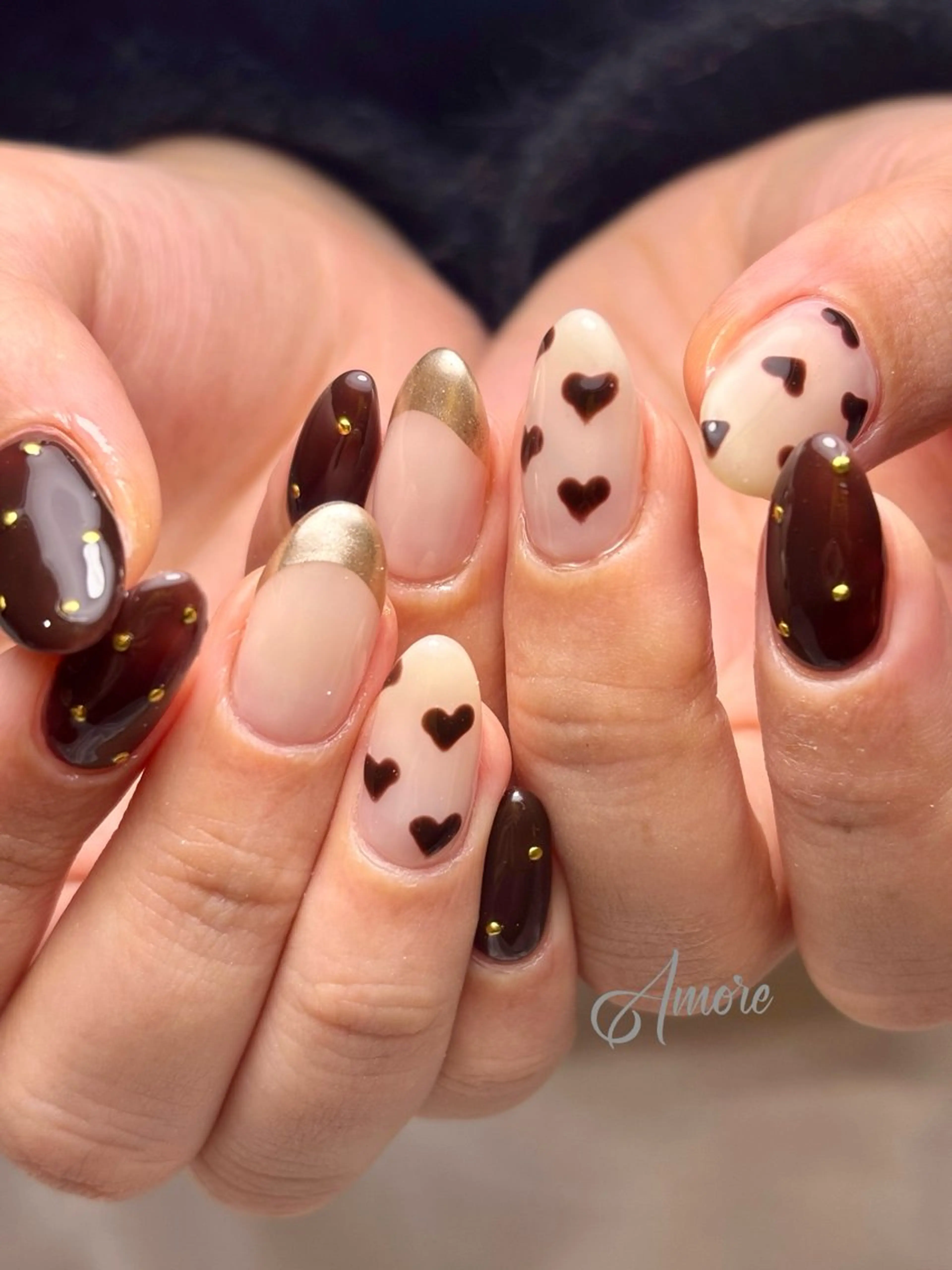 ネイル アニマル柄 桜ネイル ジェルネイル キラキラネイル 韓国ネイル You kyehwaのネイルデザイン