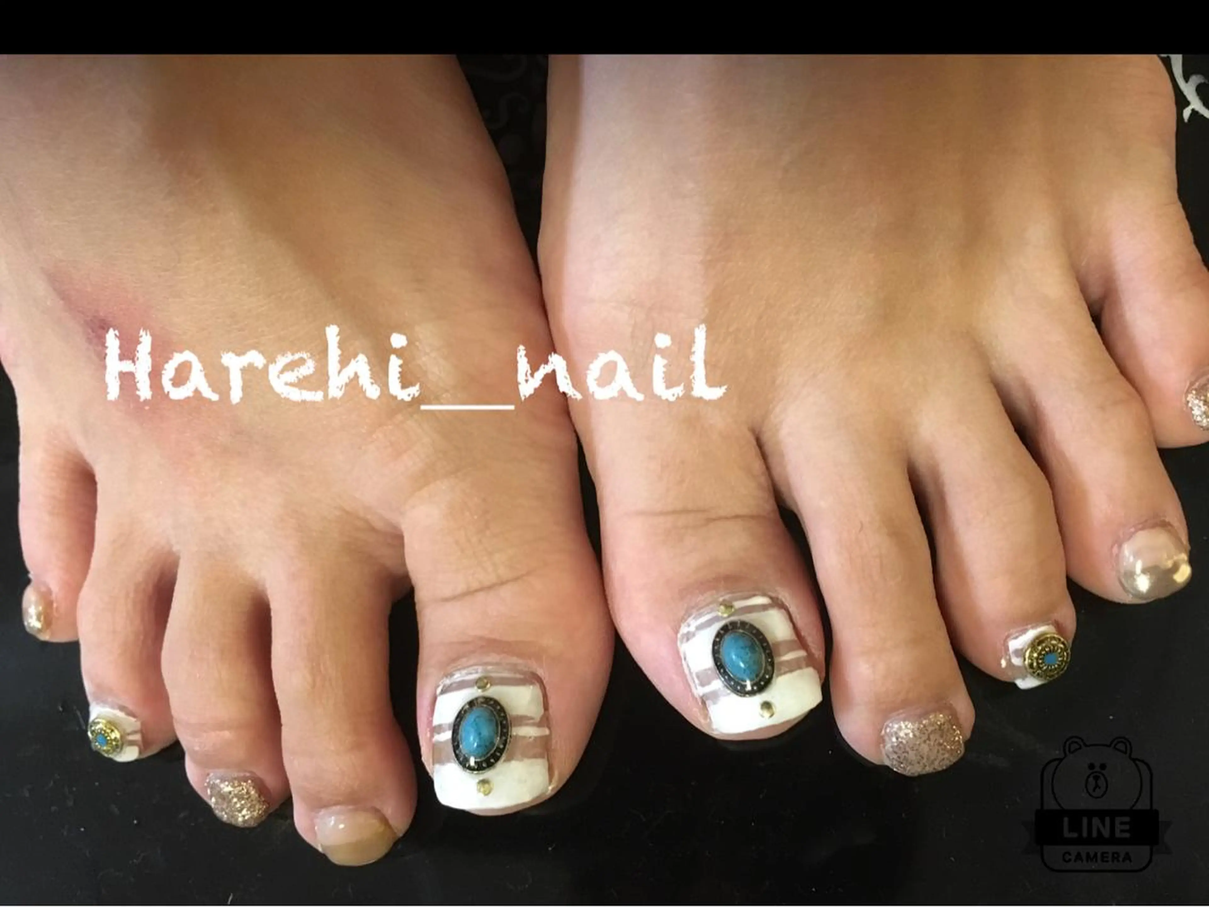 ネイル フットネイル Harehi_ nailのネイルデザイン