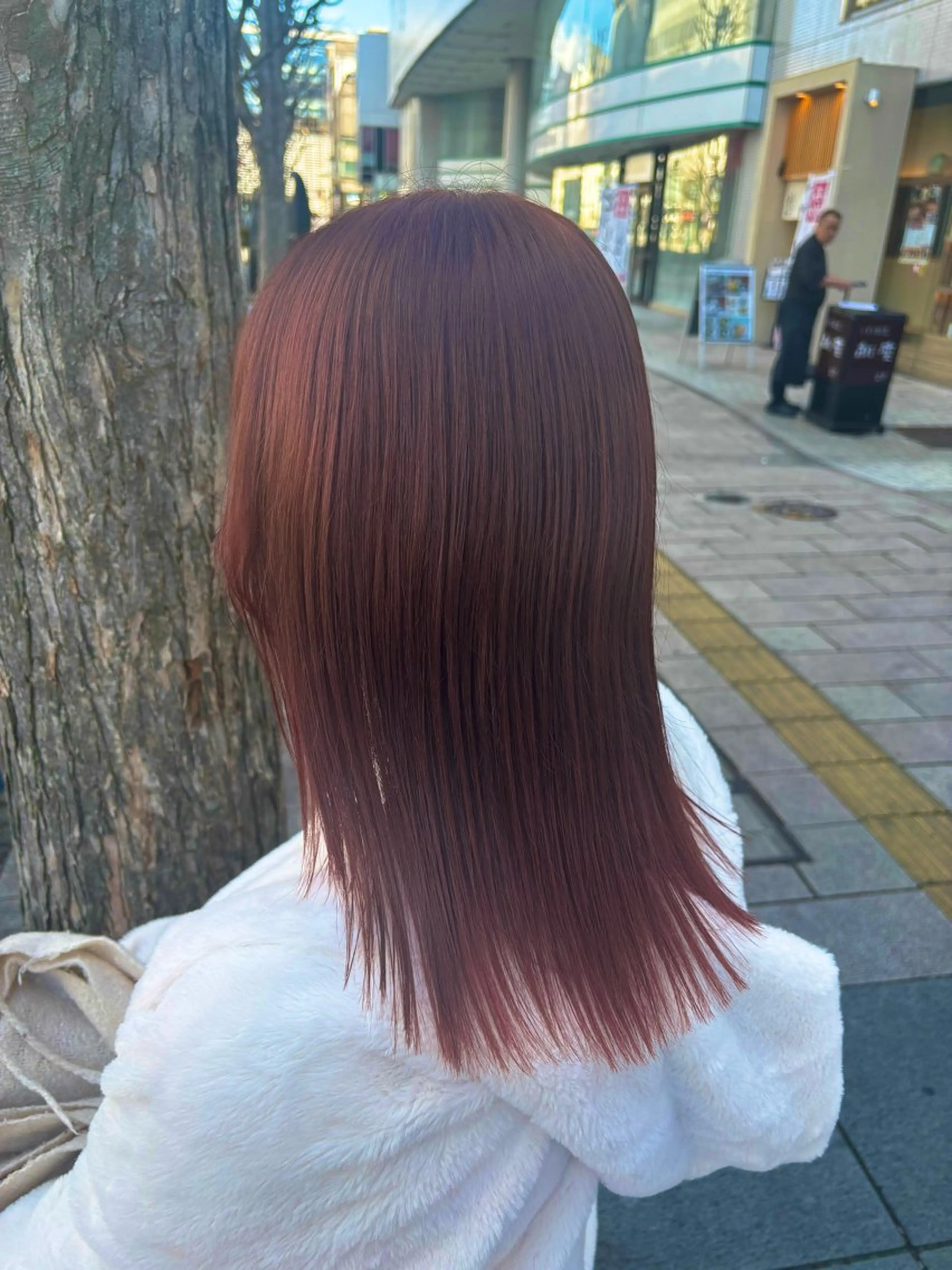 ミディアム カラー レッドカラー カット ヘアカラー あすか/ 松本/モデル募集中のヘアスタイル