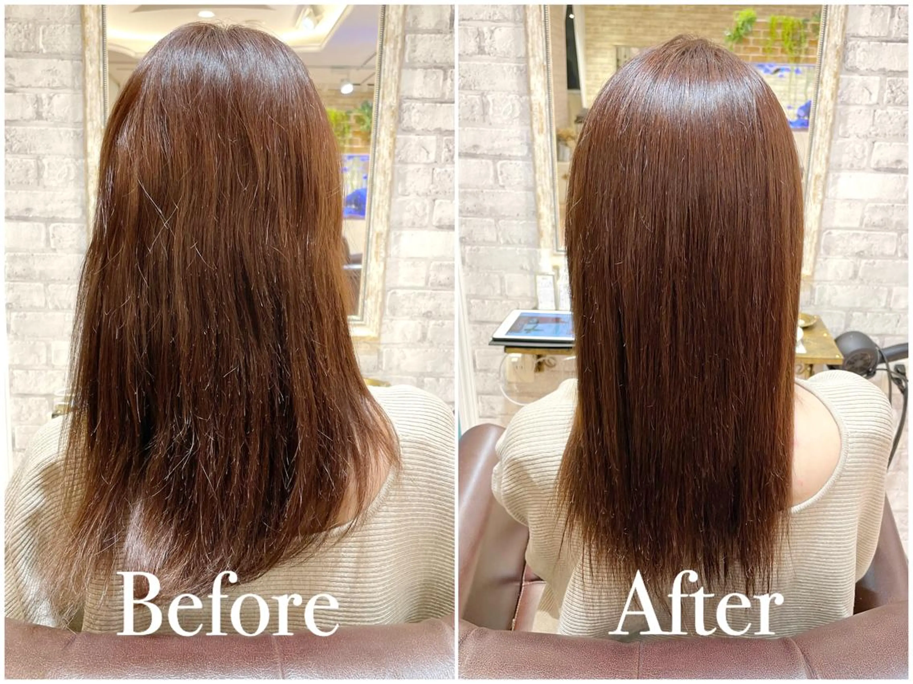 ロング カラー トリートメント アオガミ （前髪顔周りカット）のヘアスタイル