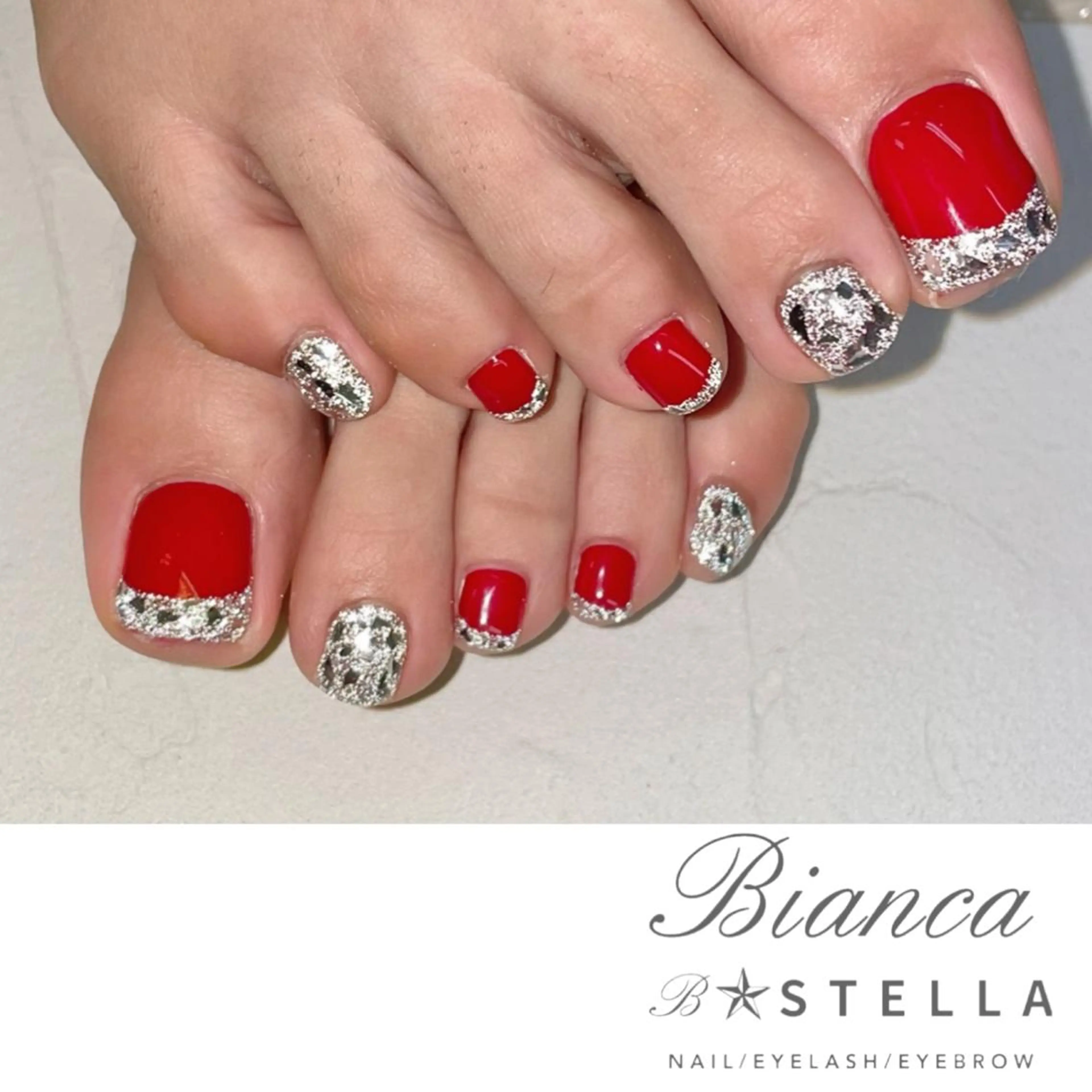 ネイル フラッシュネイル フットネイル Mojyam nail所属・松本 実咲のネイルデザイン