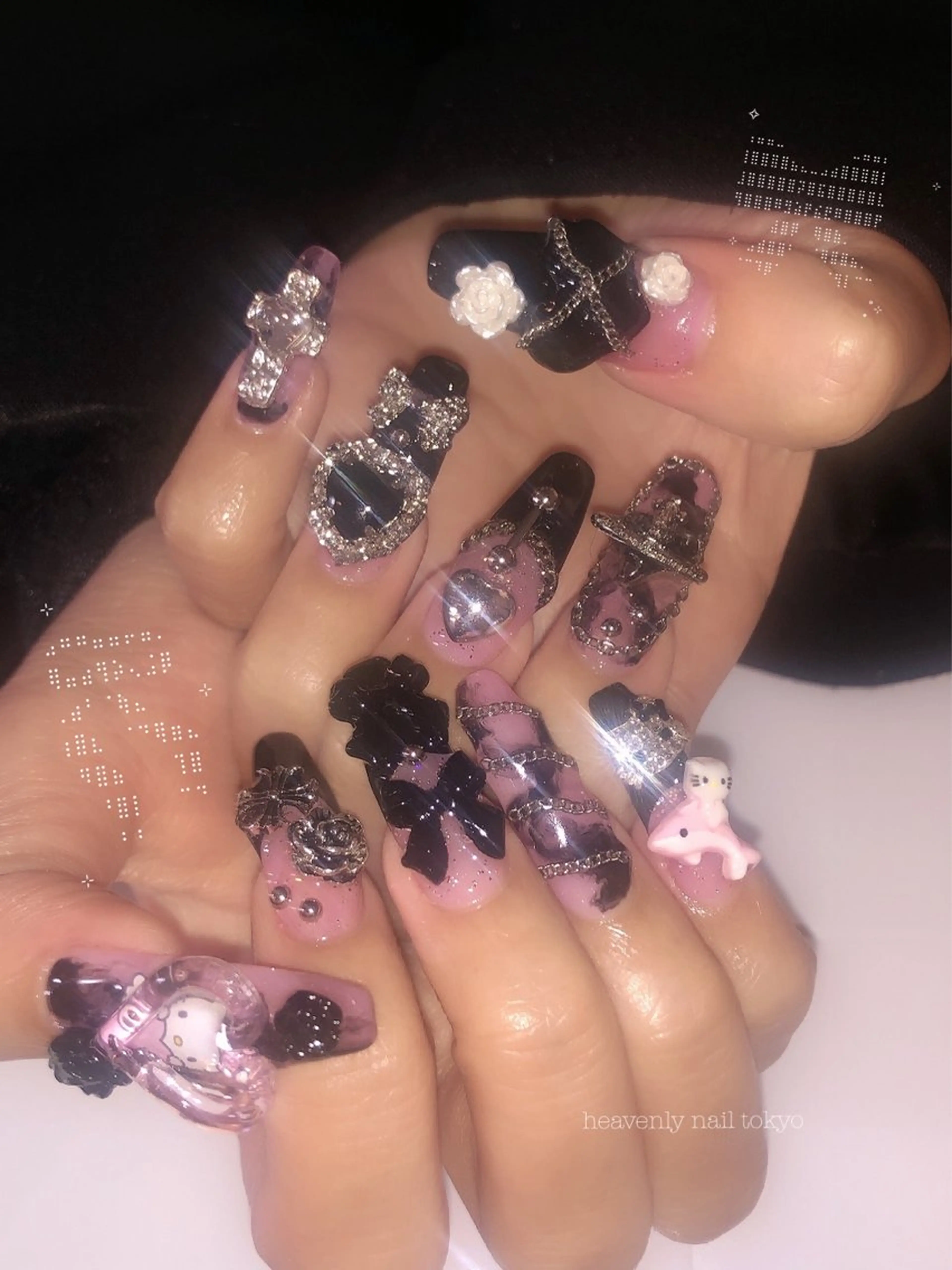 ネイル ロングネイル 持ち込み ハンドネイル フットネイル mi chiのネイルデザイン