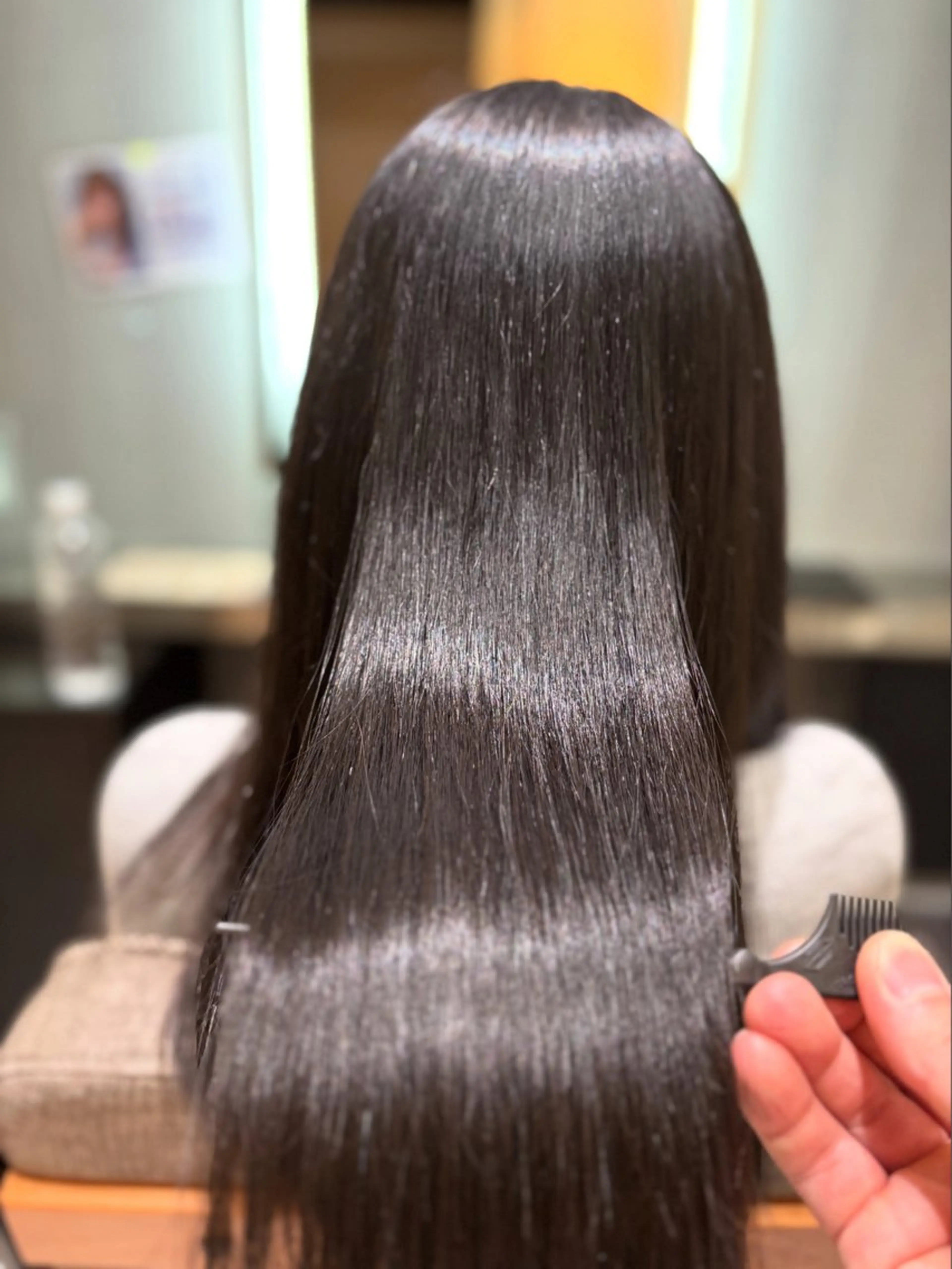 ロング カット 縮毛矯正 トリートメント ✂︎デザインカラー YOSHIKI✂︎のヘアスタイル