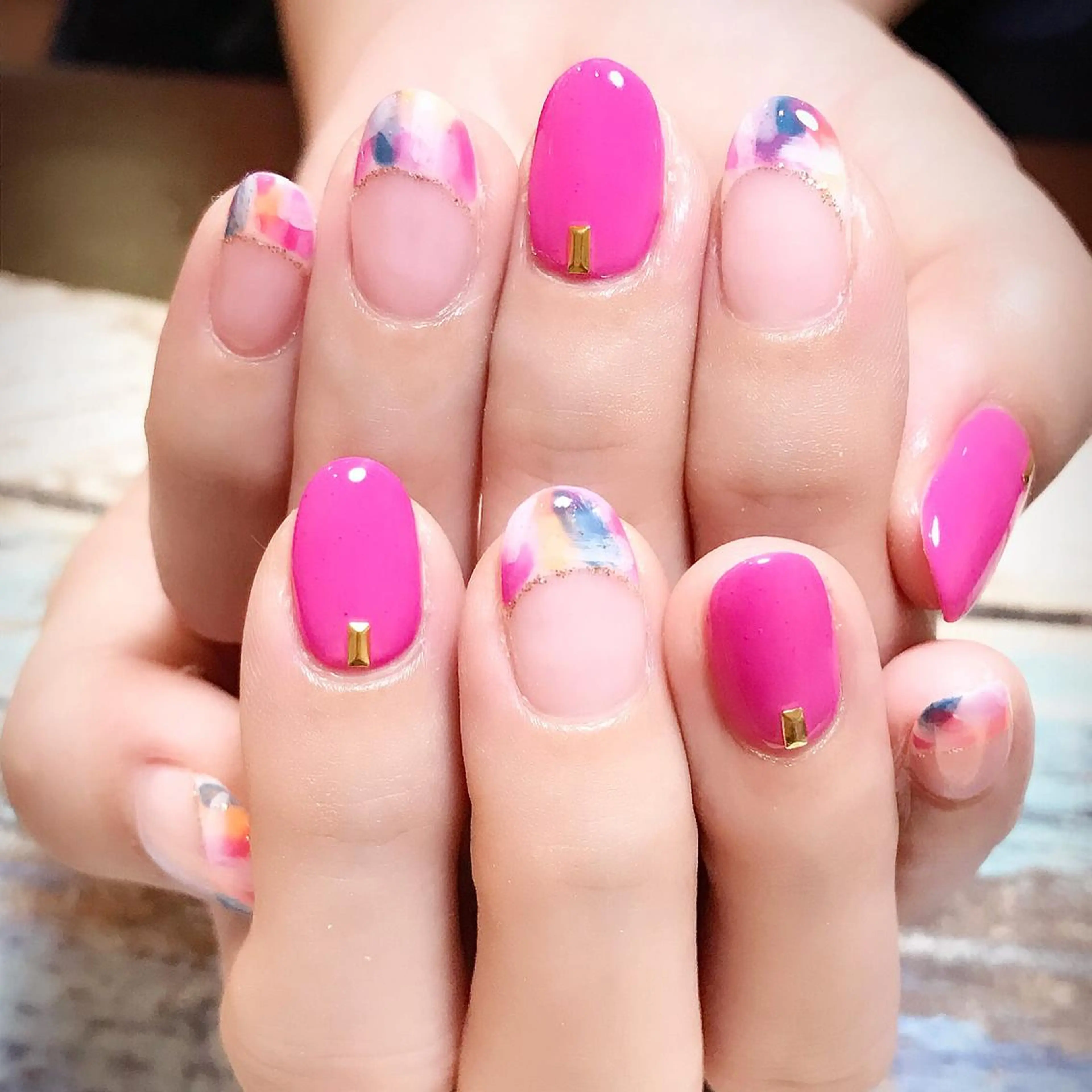 ネイル フレンチネイル ニュアンスネイル jdn kayokoのネイルデザイン