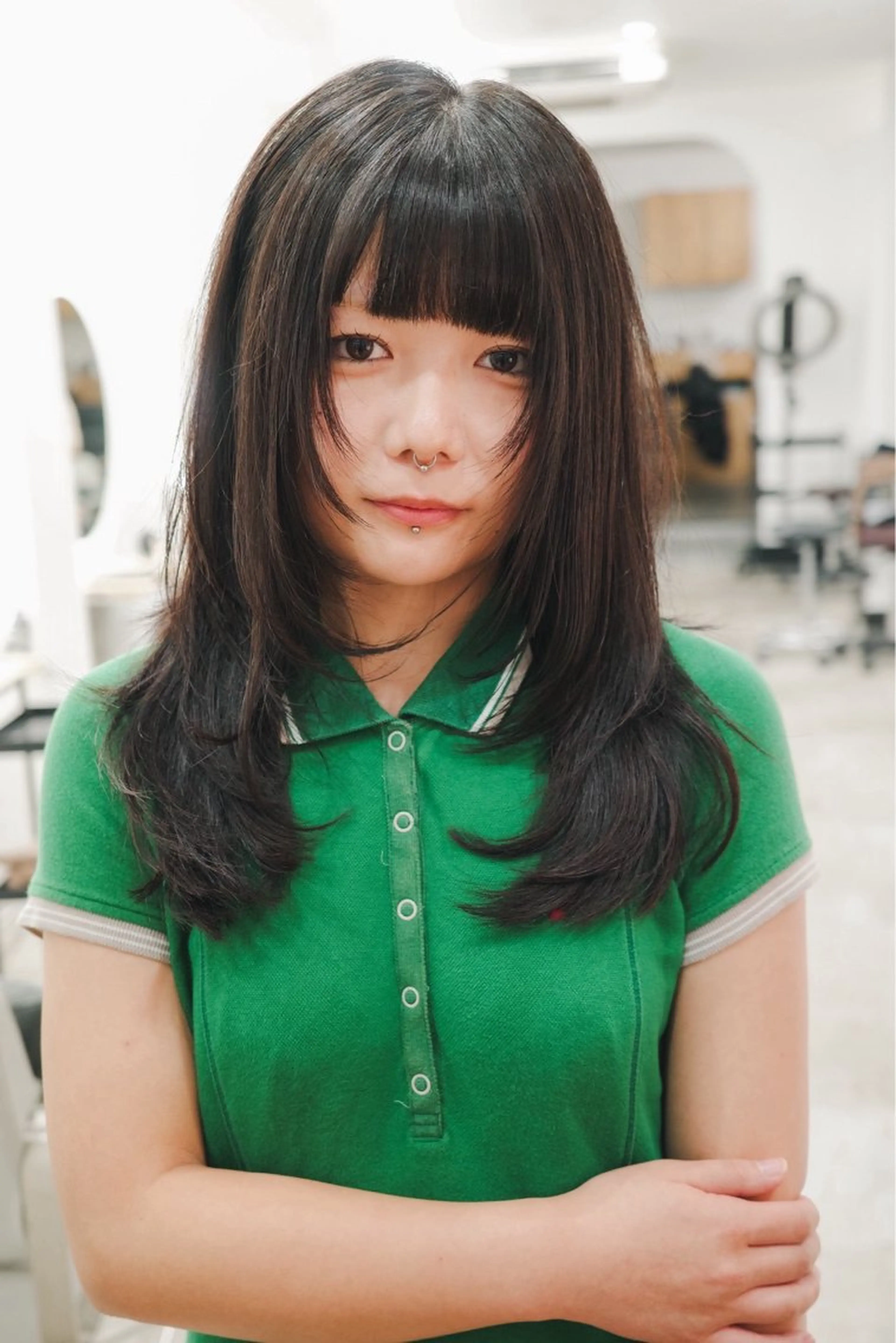 セミロング ヘアカラー トリートメント 村田 灯のヘアスタイル