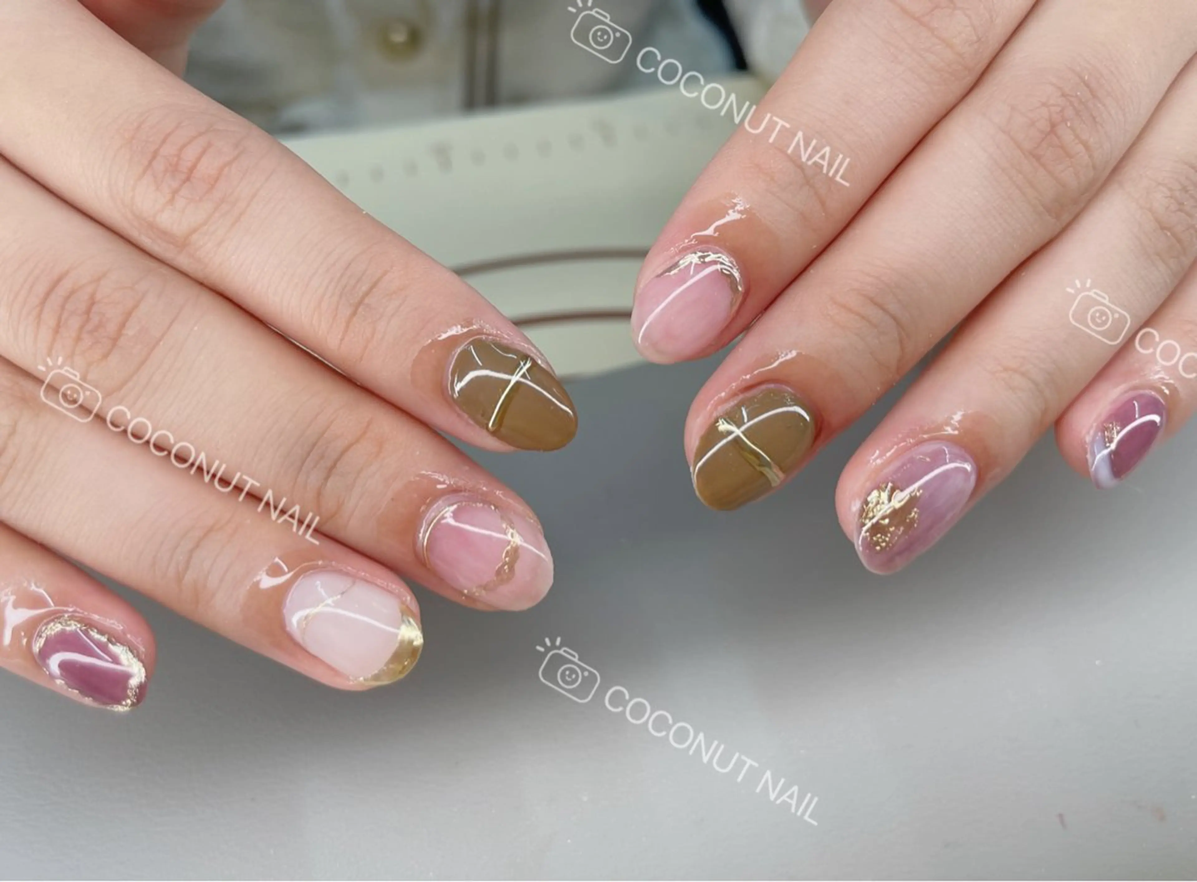 ネイル ハンドネイル 神田 ココナッツのネイルデザイン