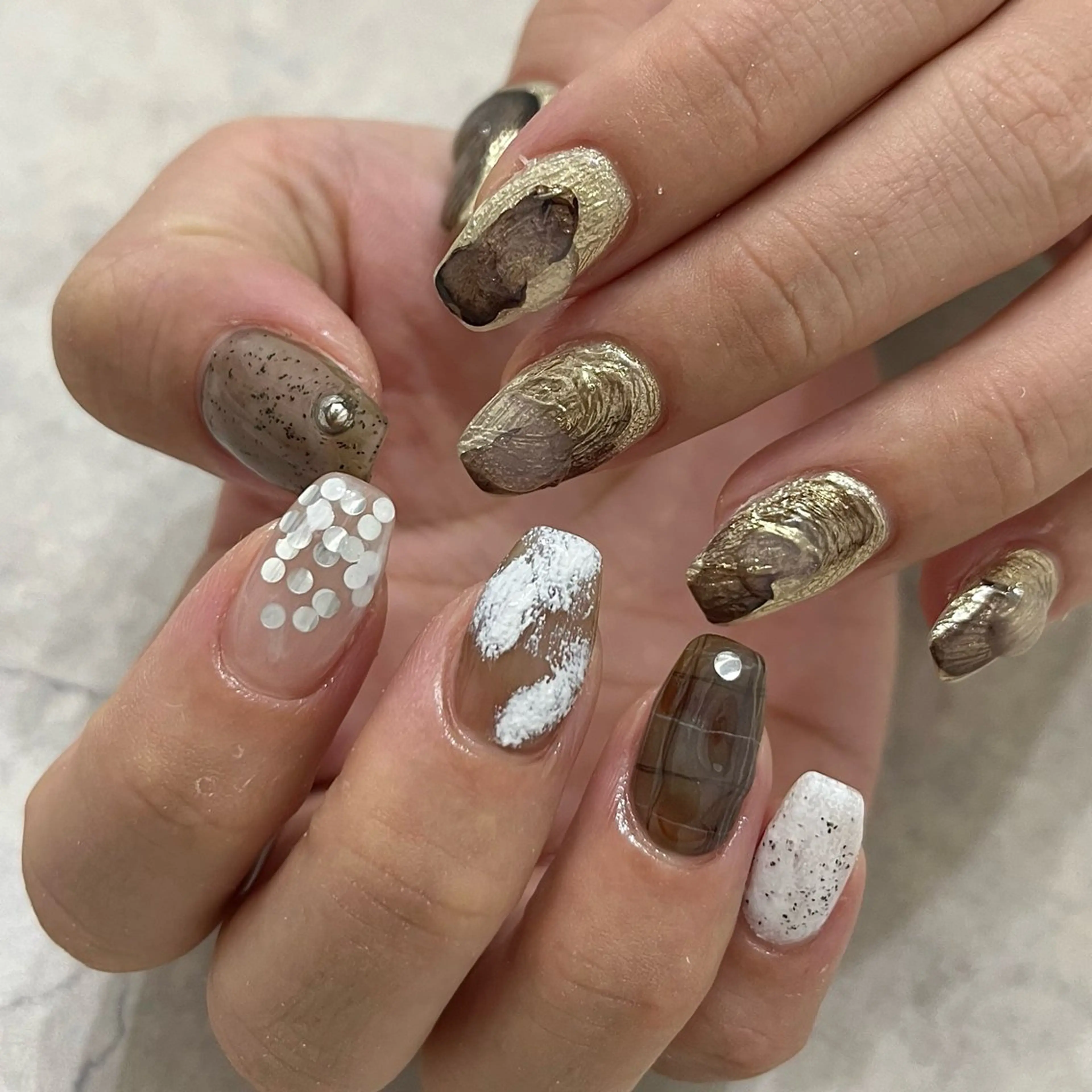 ネイル グリーン ハンドネイル nail salon O (en)所属・vegh. nail／阿波座のネイルデザイン