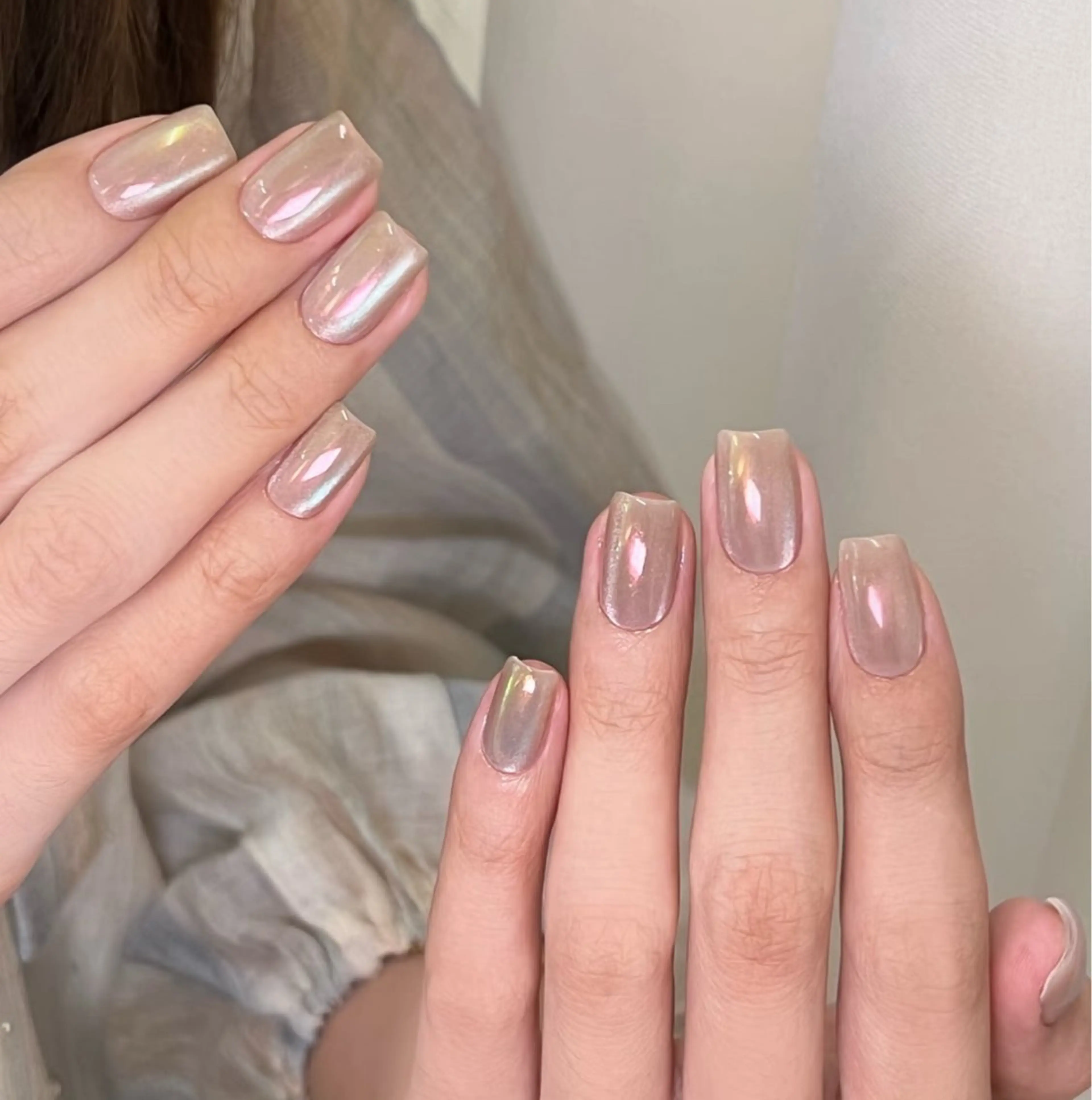 🪞ミラーネイルor ミラーグラテーション・パーツ2個付き🎁「ジェルオフ無料」の写真