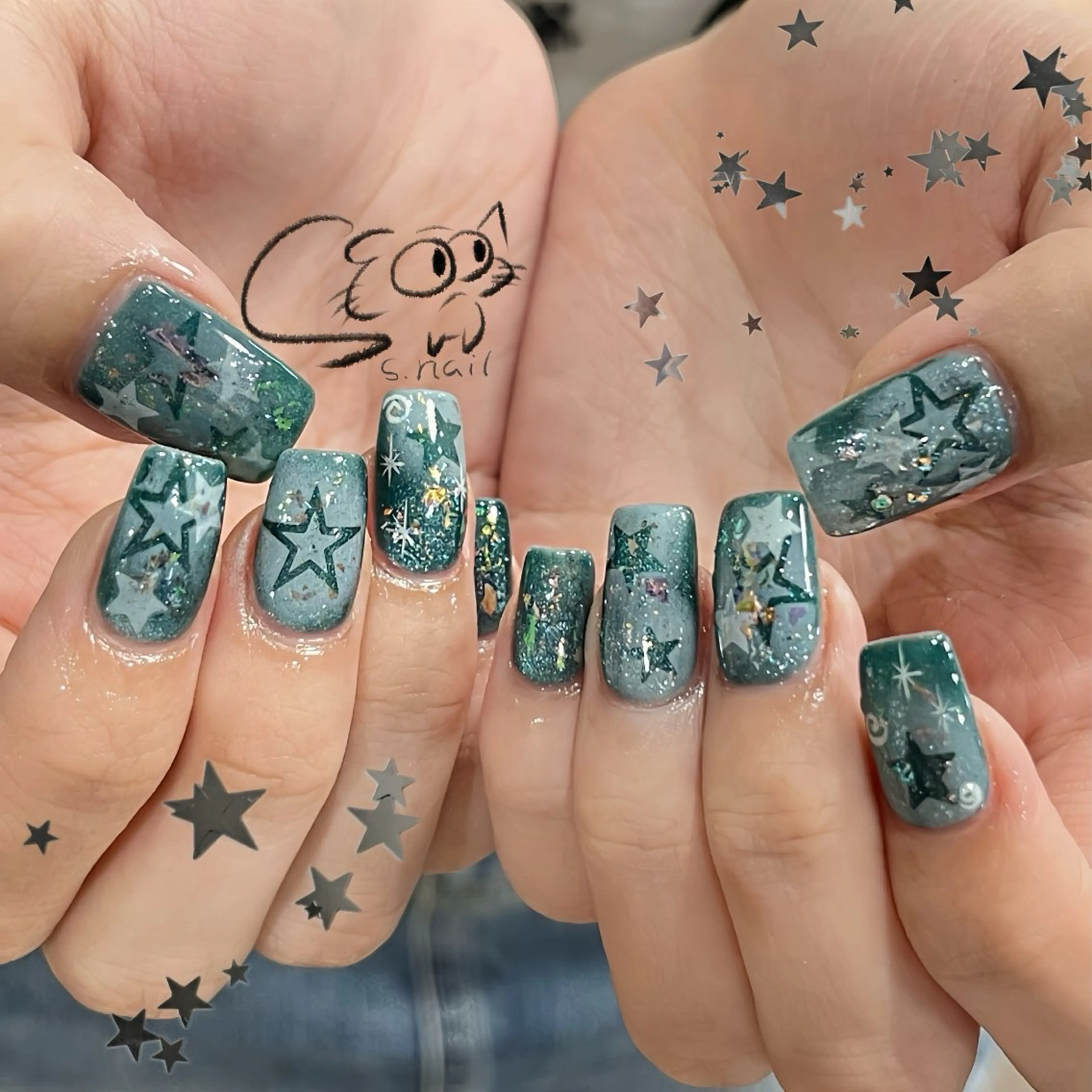 ネイル チークネイル フレンチネイル グラデーション マグネットネイル ワンカラーネイル ハンドネイル S.nail所属・S.nail _のネイルデザイン