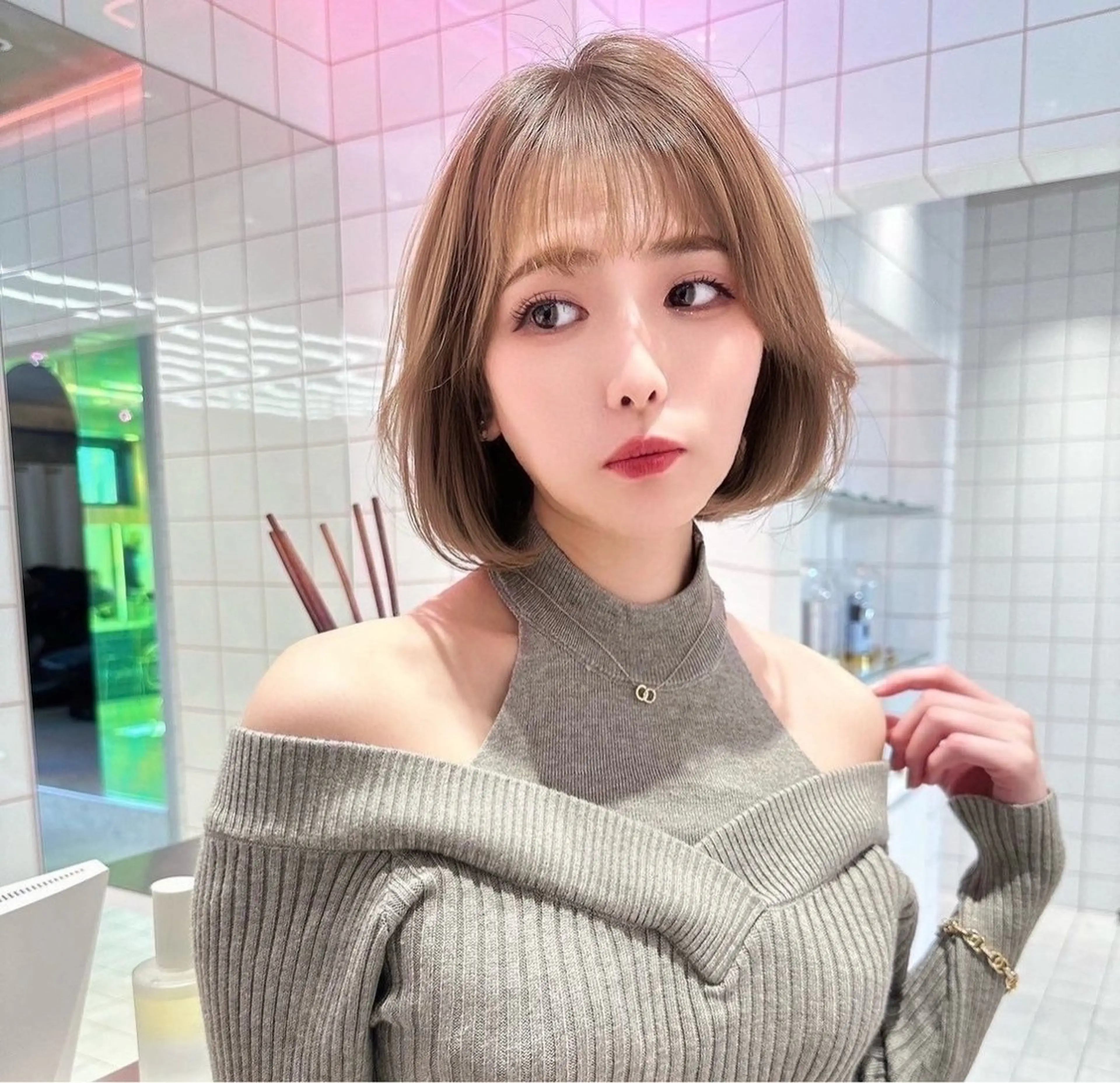 ショート ヘアカラー トリートメント ゆうか ・髪質改善のヘアスタイル