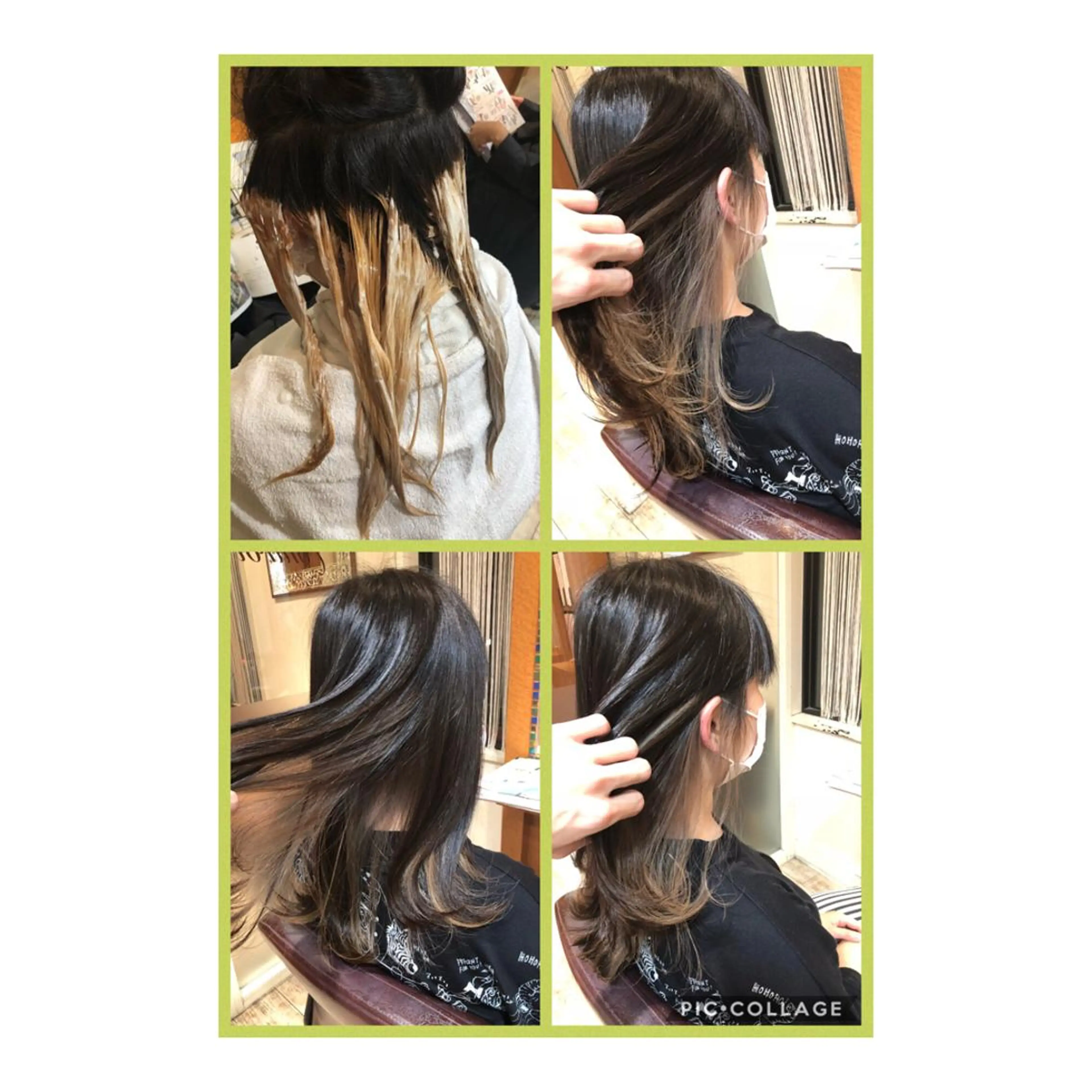 ロング カラー ブリーチ インナーカラー ラベンダーカラー ラベンダーグレー 100%髪質改善特化 TRUNSのヘアスタイル