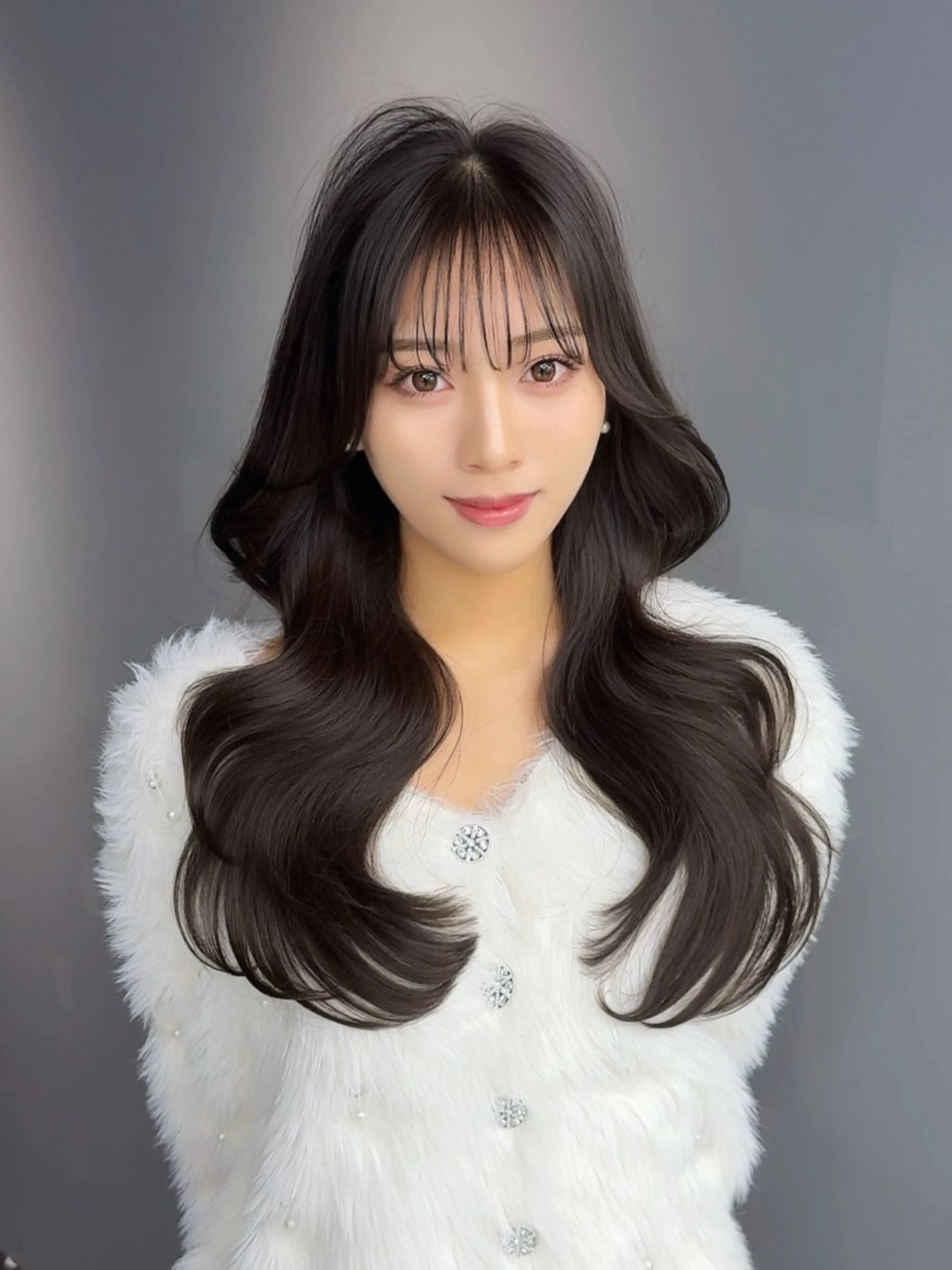 ロング カラー ダークグレー 韓国風ヘア レイヤーカット カット ヘアカラー ♦ブリーチなしカラー ×レイヤー♦中島良太のヘアスタイル