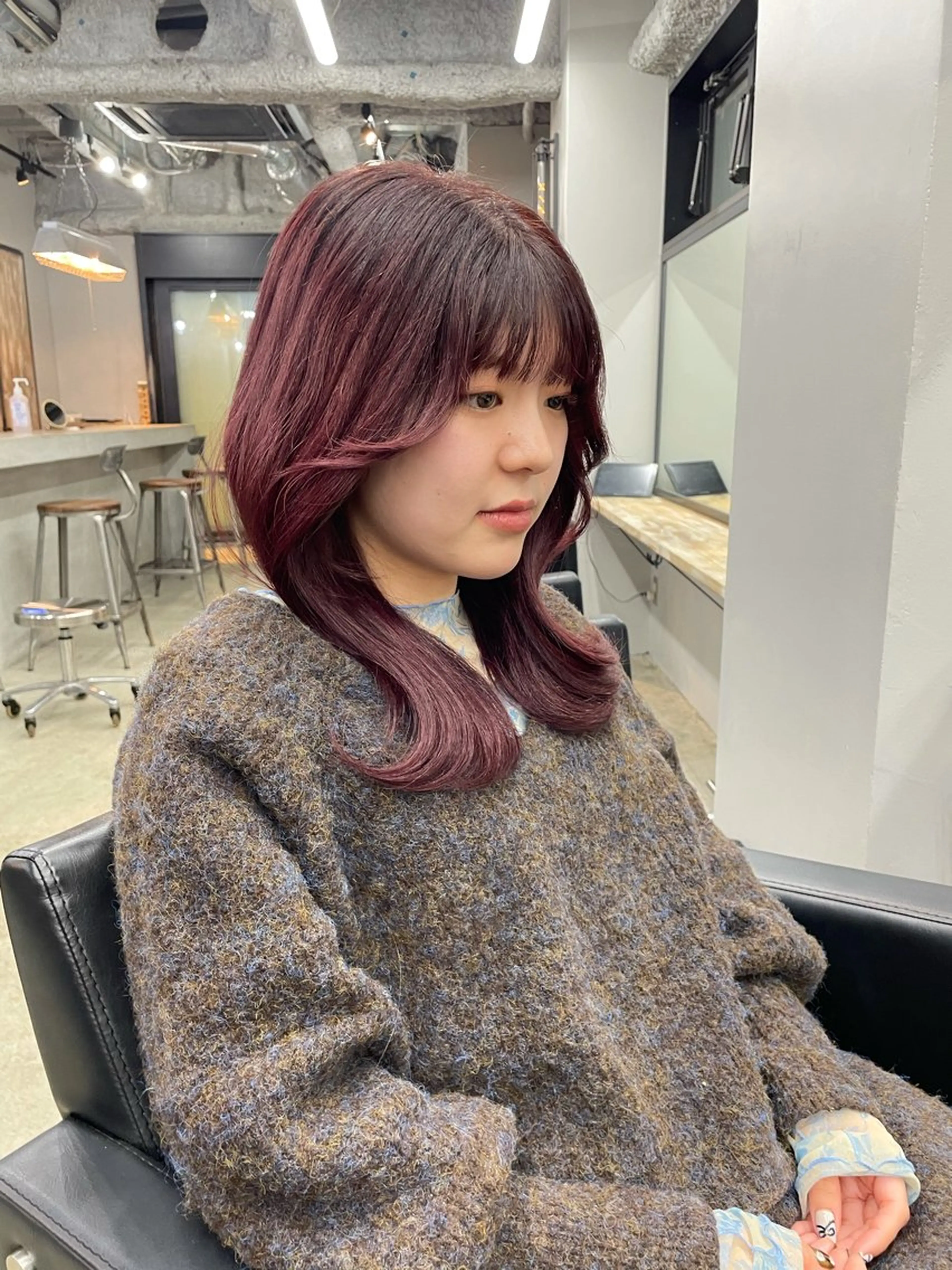 ロング カラー 新宿/韓国ヘア/ 髪質改善ストレートのヘアスタイル