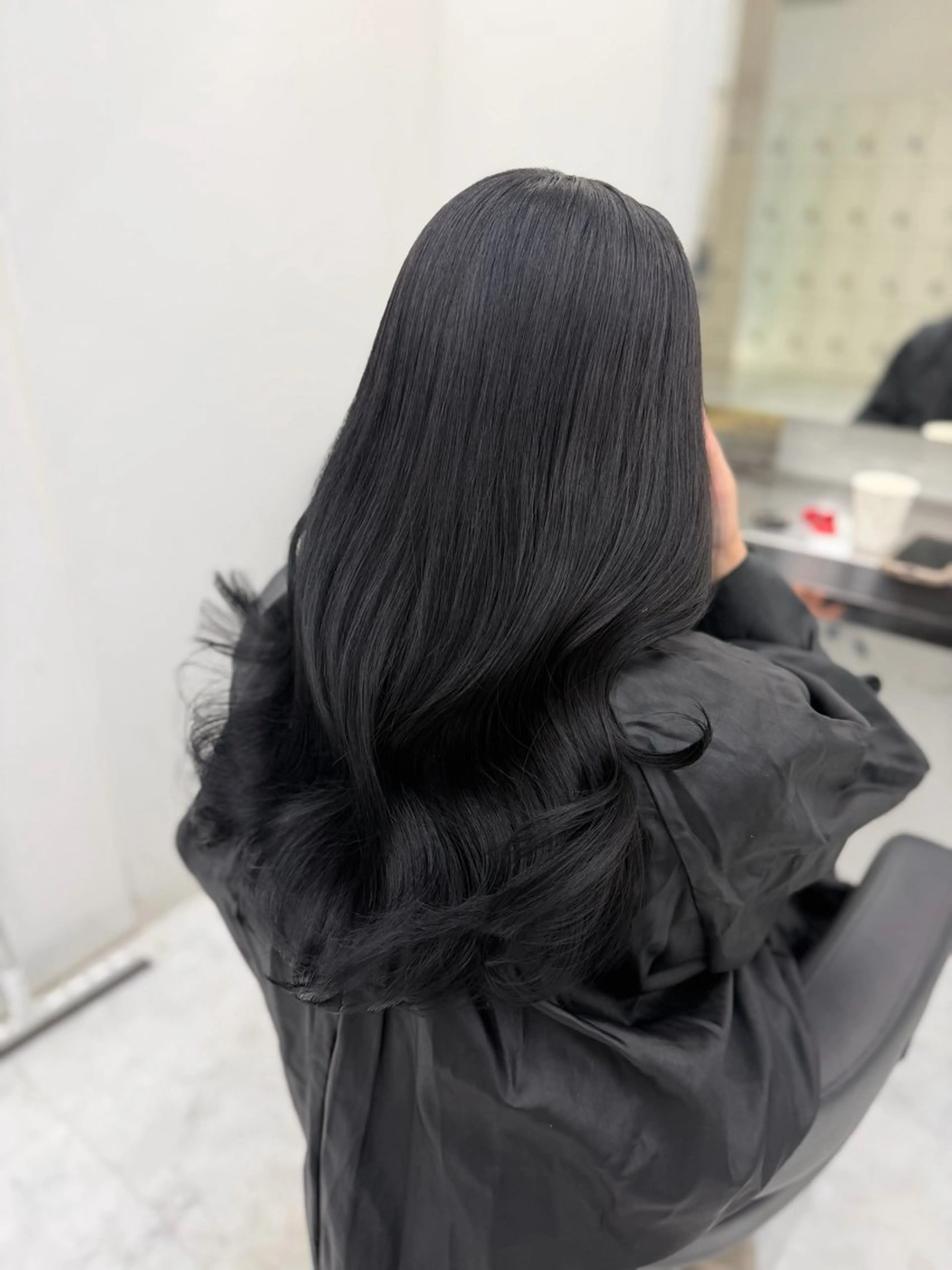 ロング カラー カット ヘアカラー 韓国風暗髪ヘア🤍 🫧MIREIのヘアスタイル