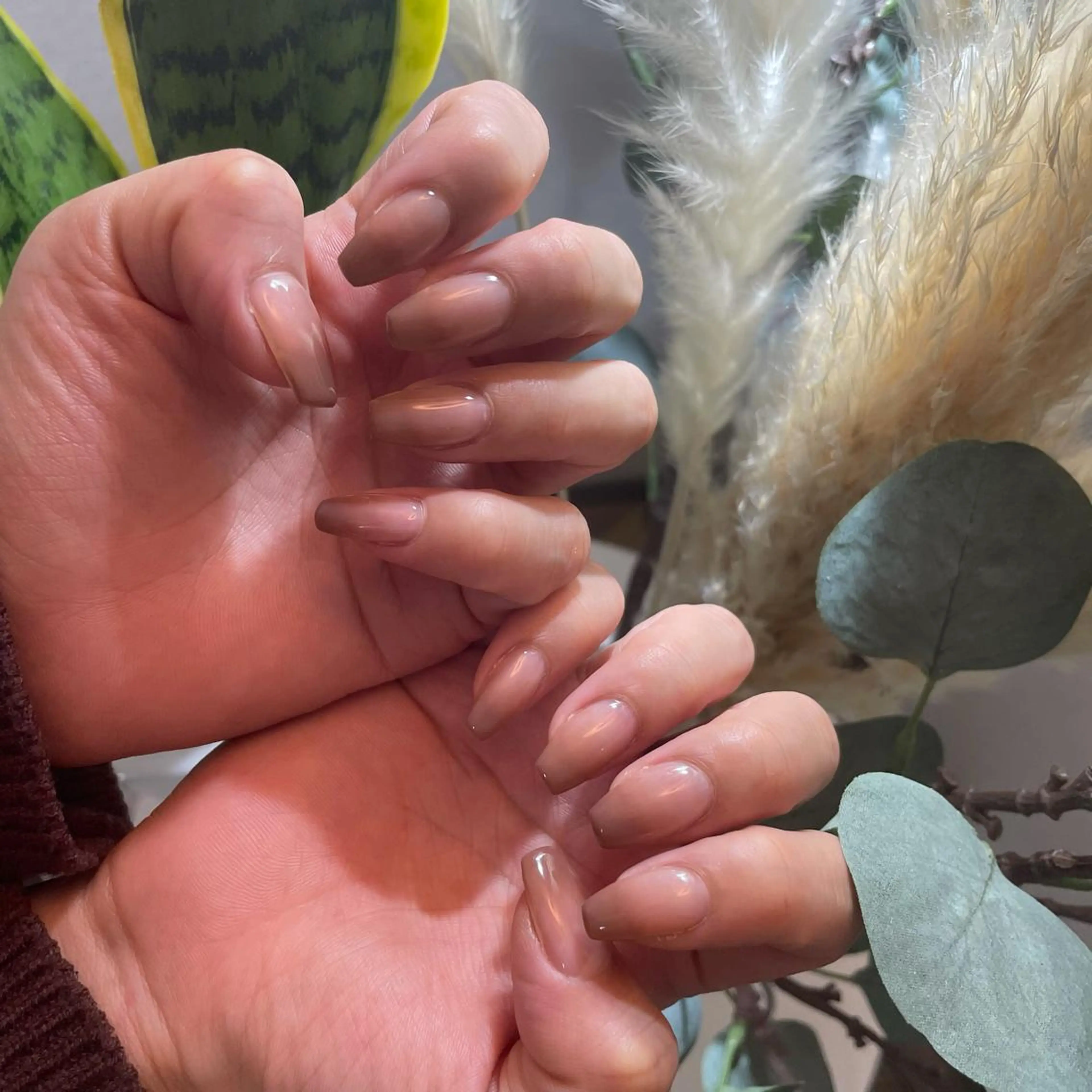 ネイル ブラウン ハンドネイル Aleum所属・Nail Salon Aleumのネイルデザイン