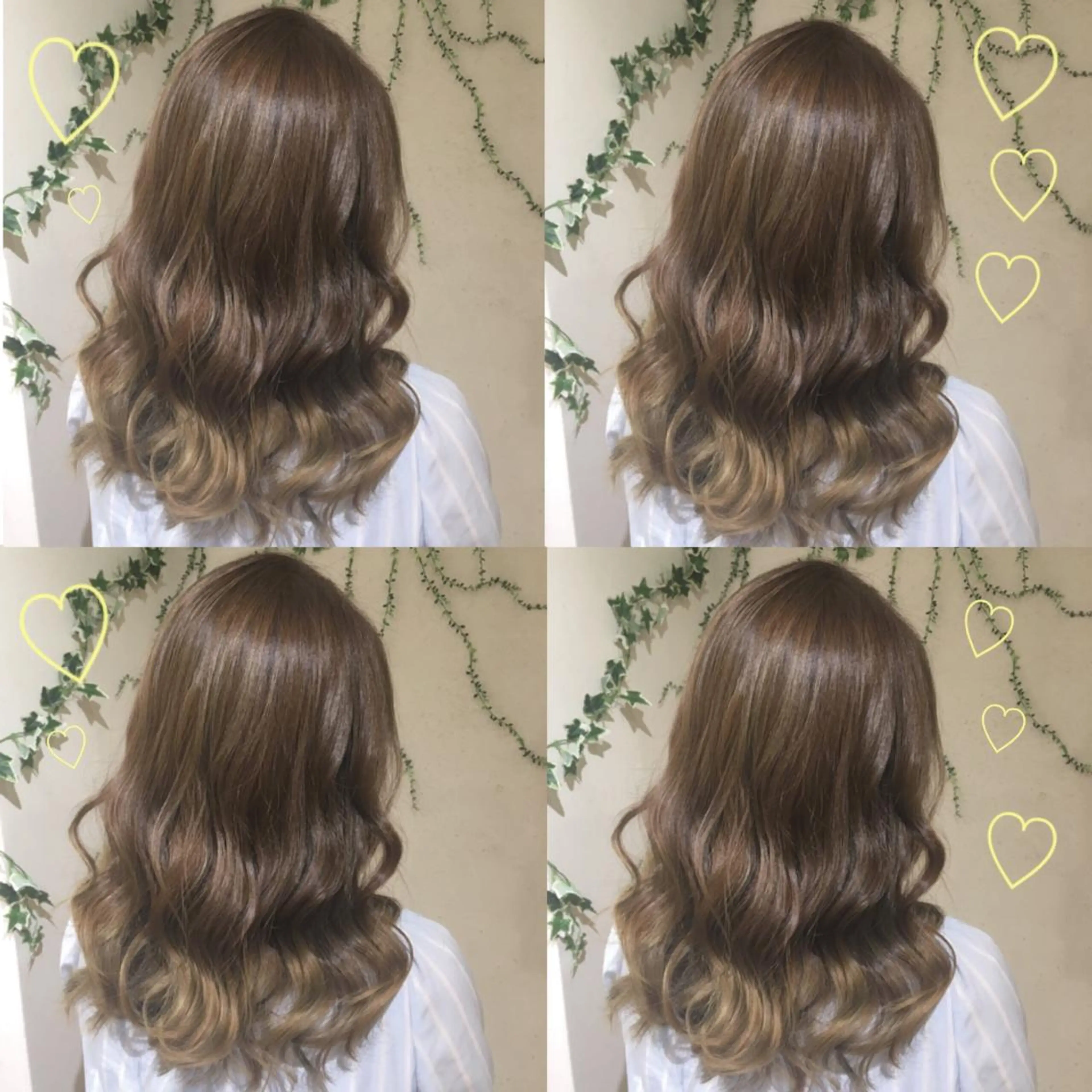 セミロング カラー ブリーチ グレージュ 韓国ヘア得意❤︎森澤 悠佳のヘアスタイル