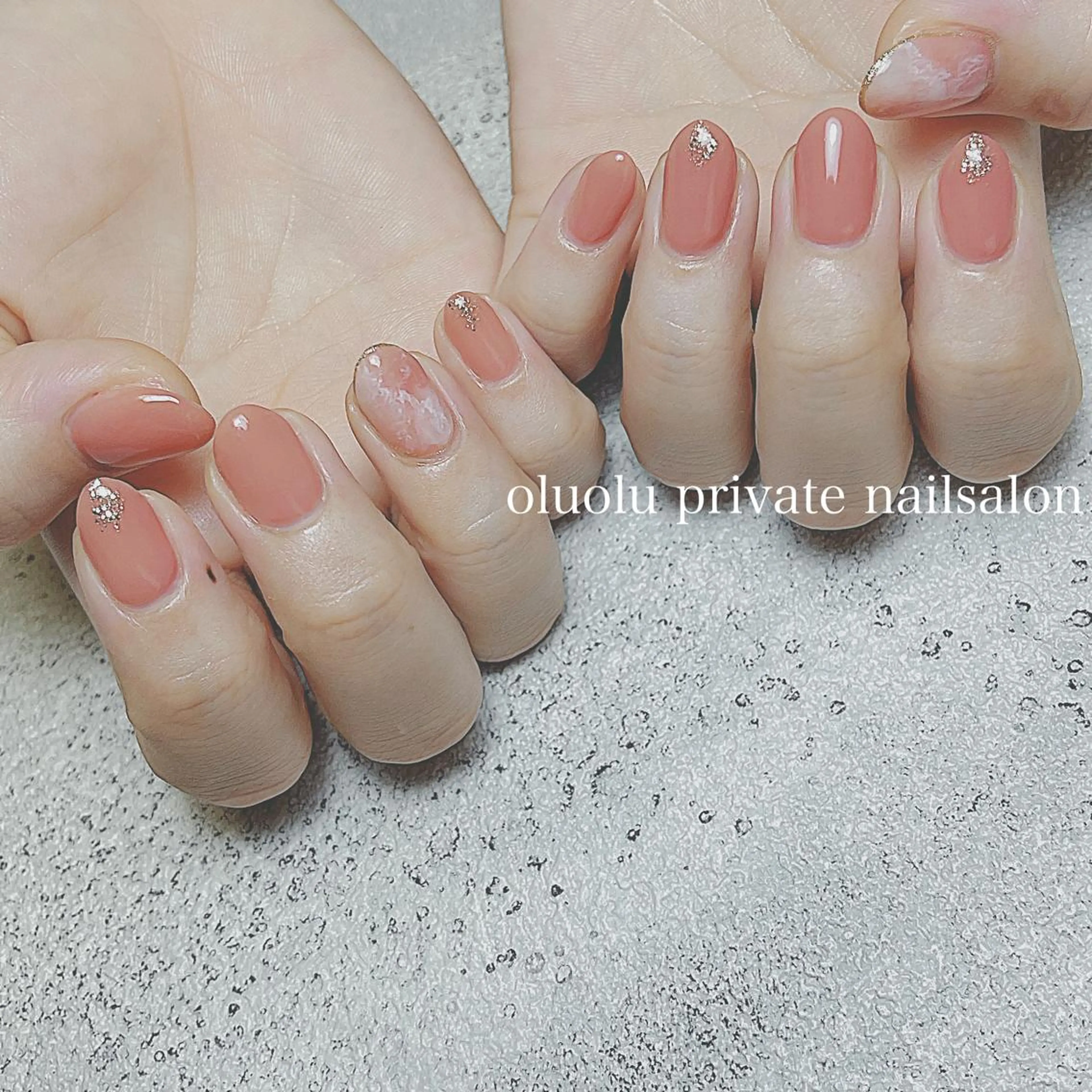 ネイル アートネイル フットネイル ニュアンスネイル オフィスネイル ショートネイル ハンドネイル 大村 紬華のネイルデザイン