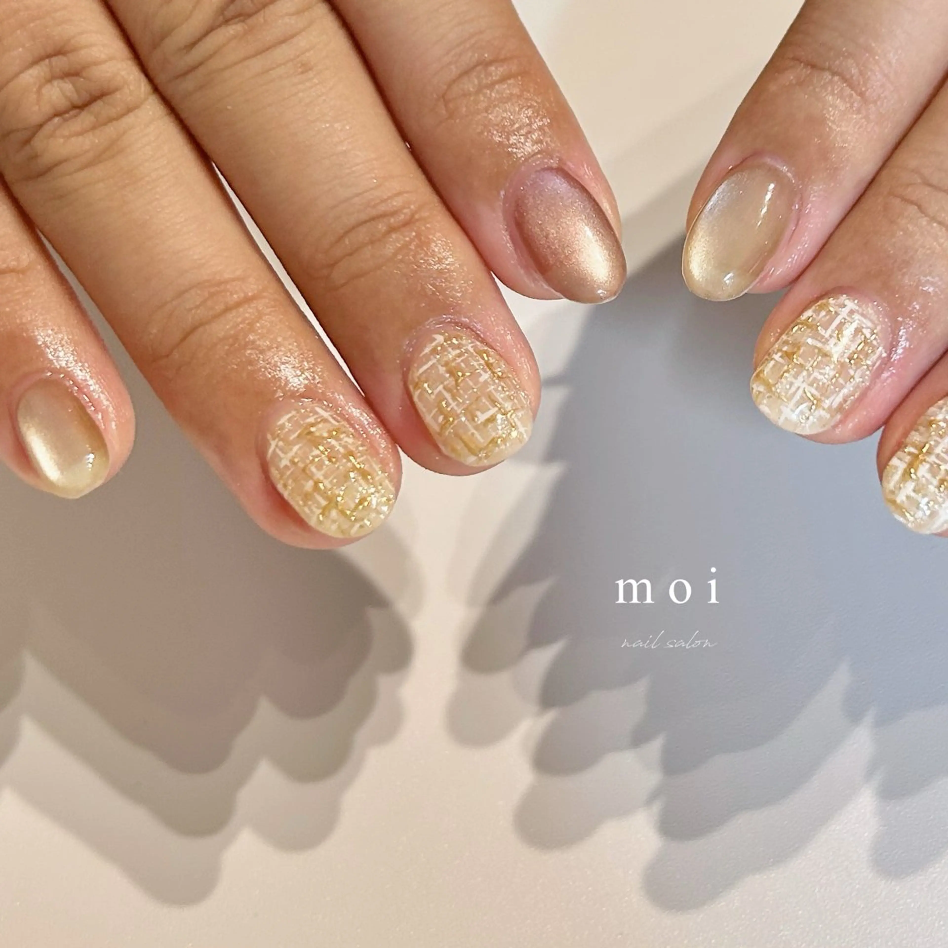 ネイル ツイードネイル nail salon moiのネイルデザイン