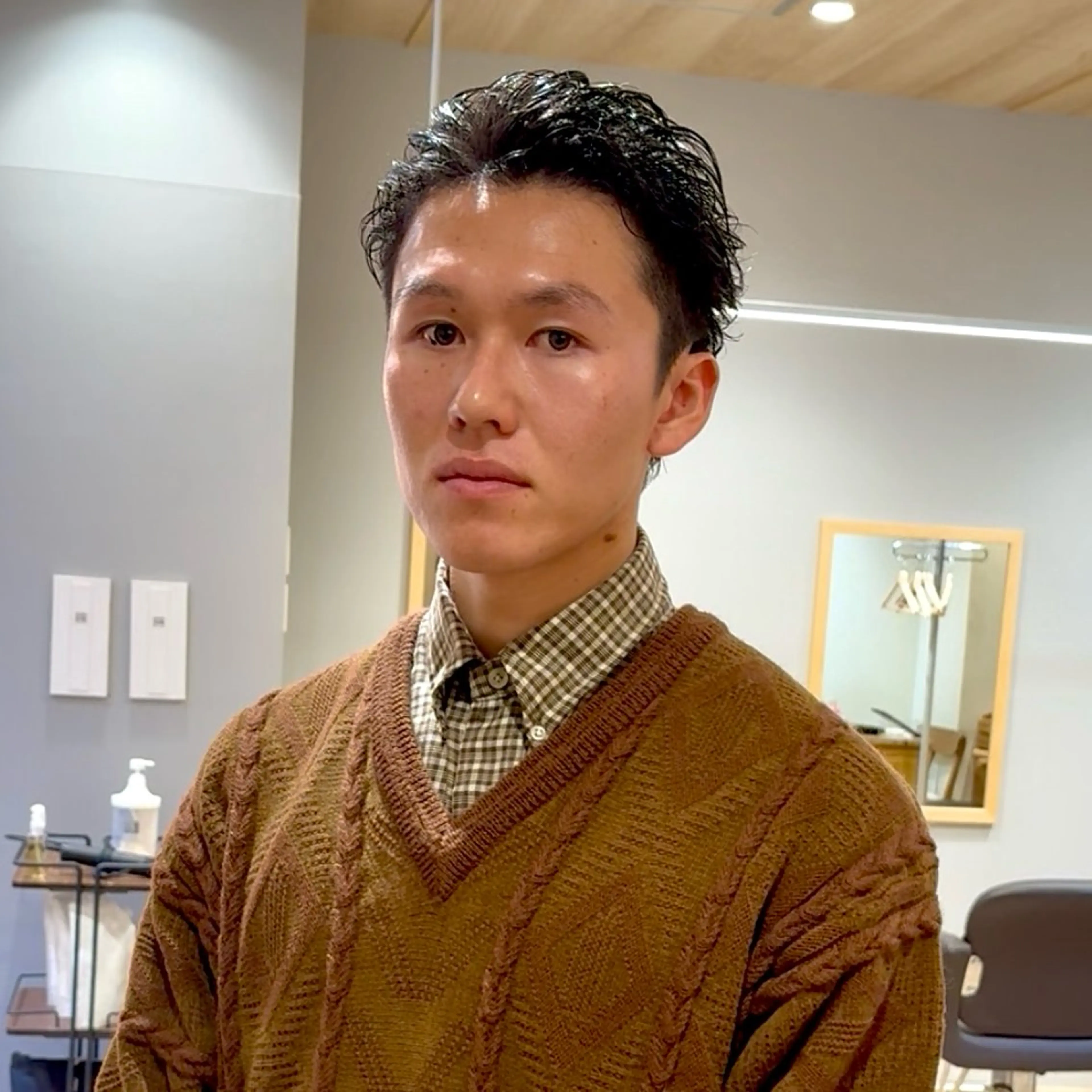 ショート パーマ メンズ カット パーマ TRICCA 銀座所属・奏羽　"メンズ ・パーマ・ショート"のヘアスタイル