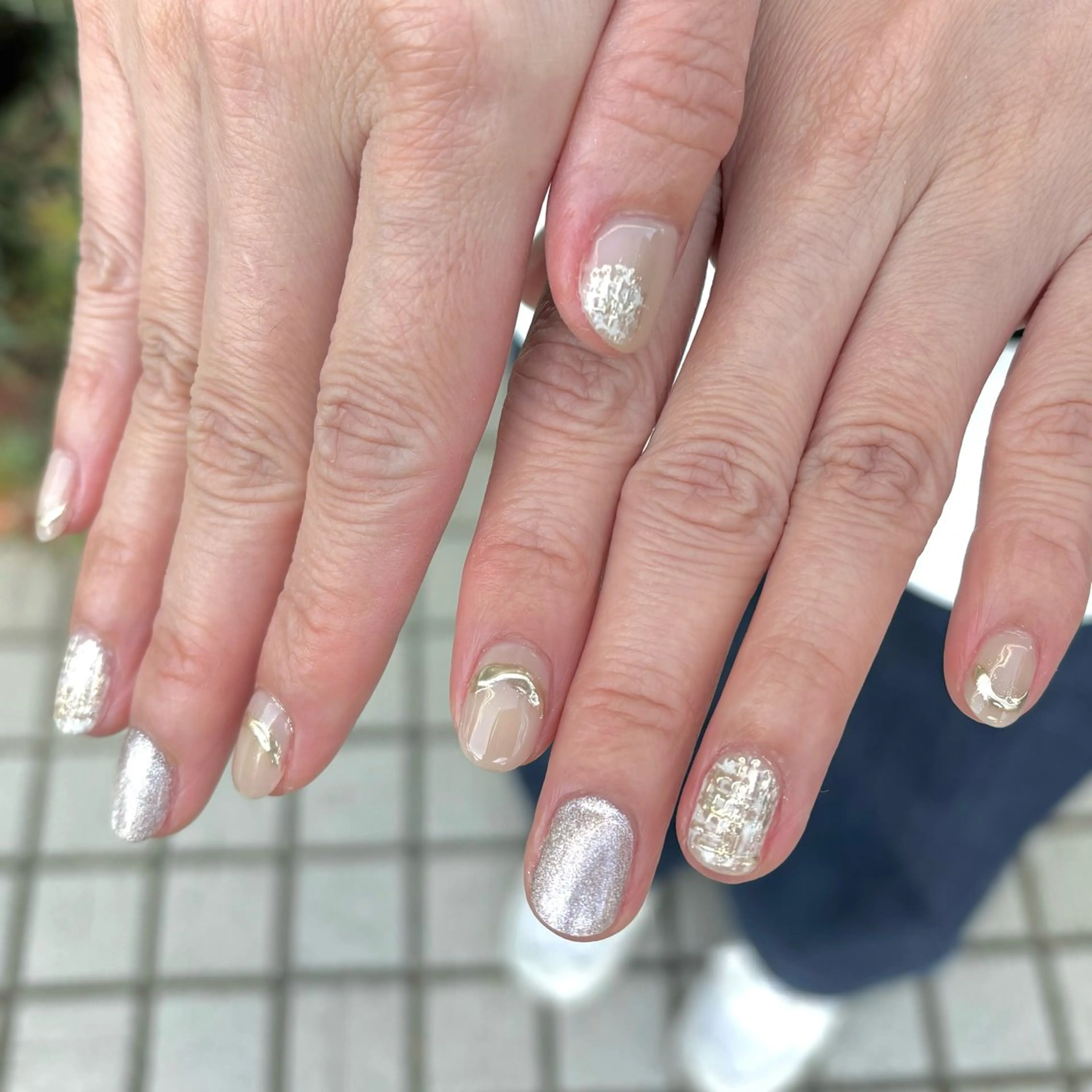 ネイル ツイードネイル 伊藤 貴恵のネイルデザイン