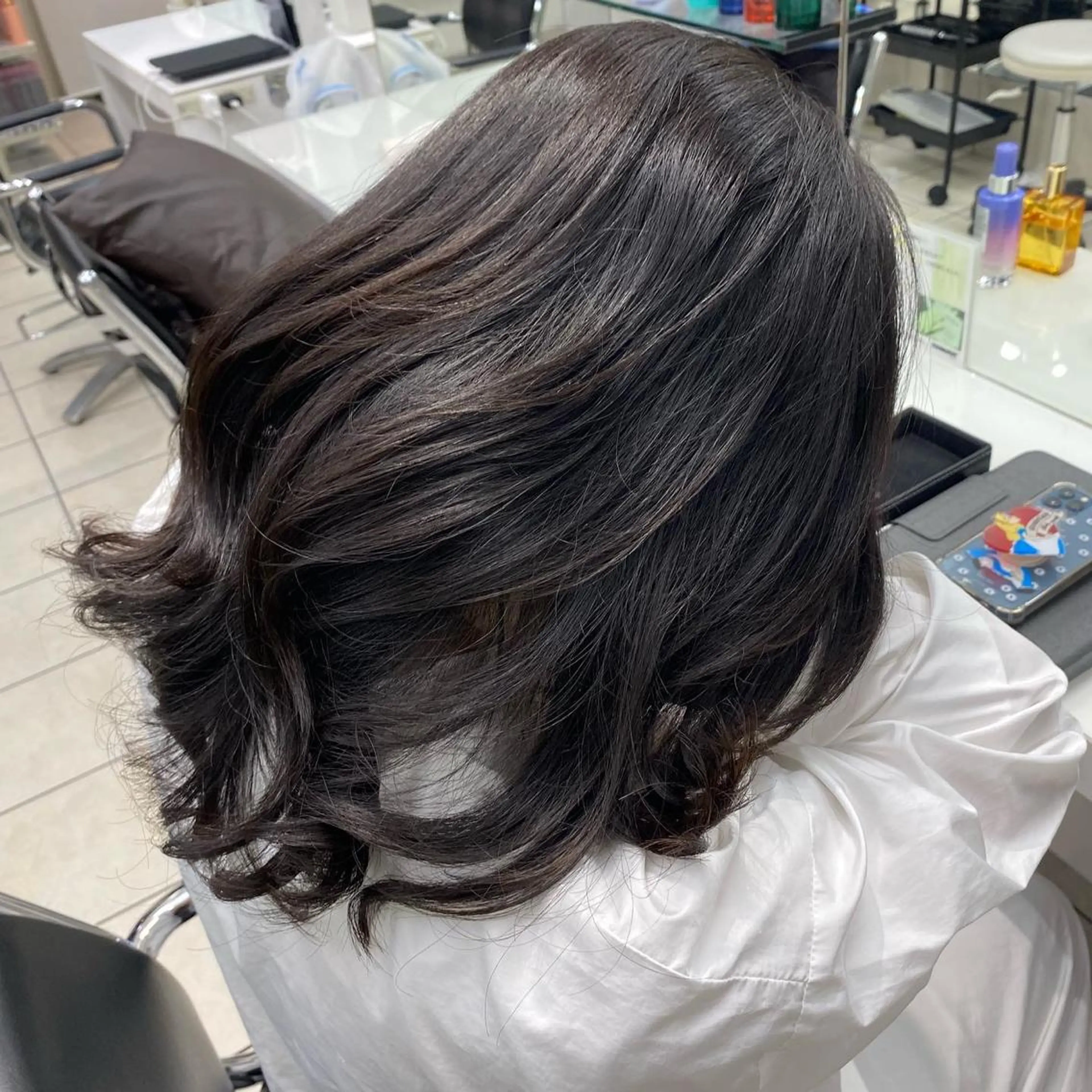 セミロング パーマ TONI&GUY   EBISU所属・星野 菜月のヘアスタイル