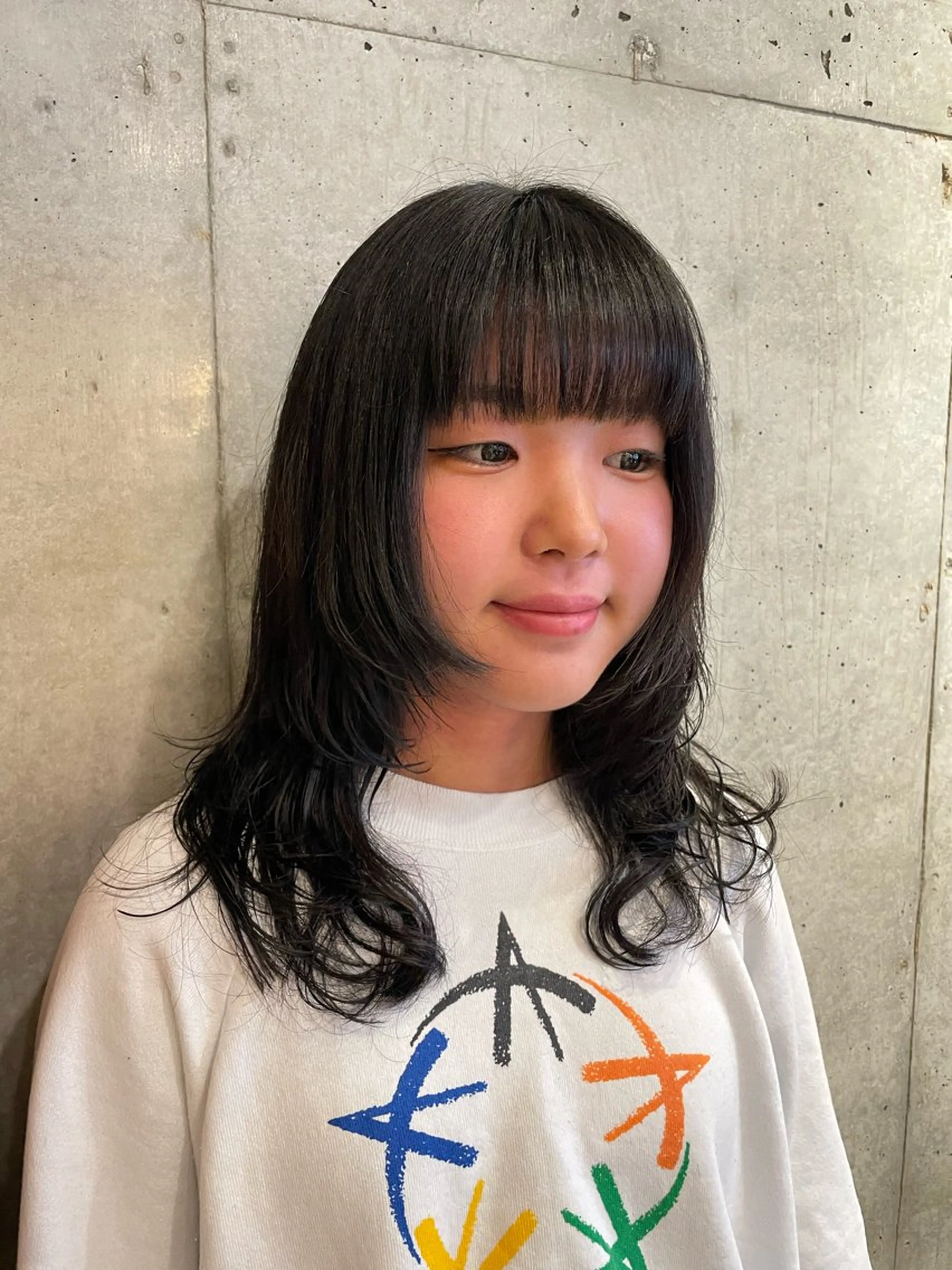 ロング パーマ CRESCENDO 山本樹カットカラーのヘアスタイル