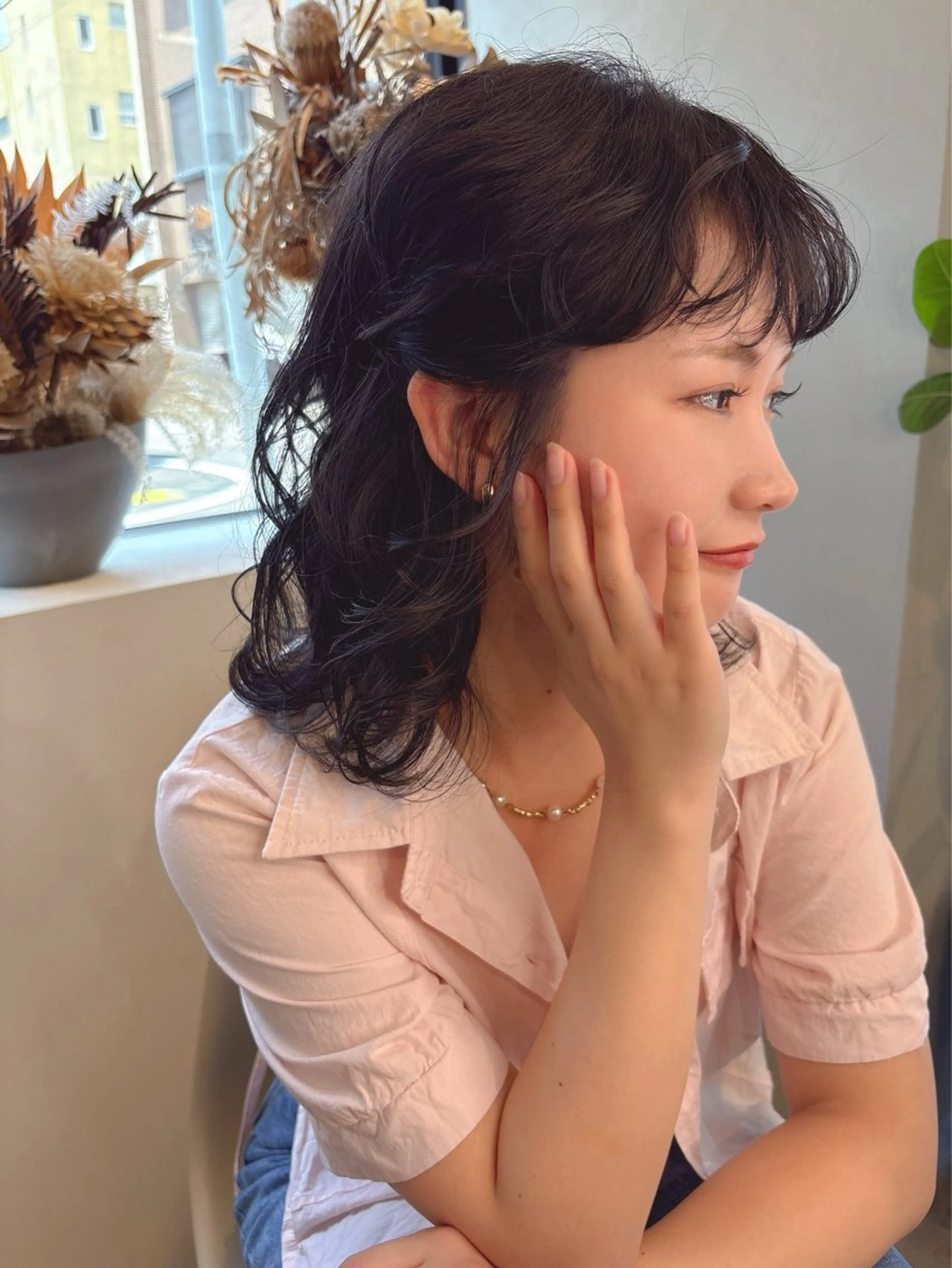 ミディアム カット トリートメント akane/ 縮毛矯正/暖色のヘアスタイル