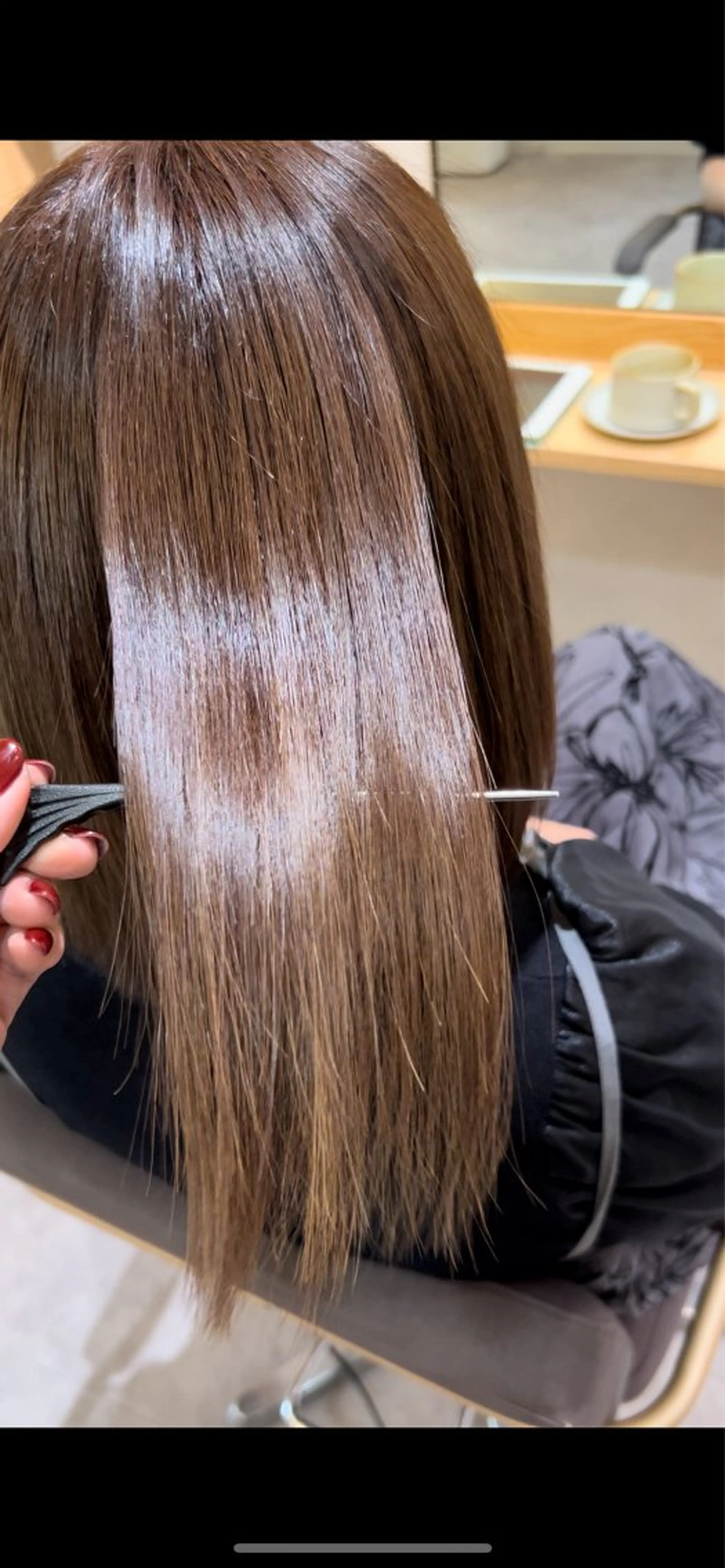 ミディアム カラー カット ヘアカラー トリートメント ヘッドスパ 長濱 奏のヘアスタイル