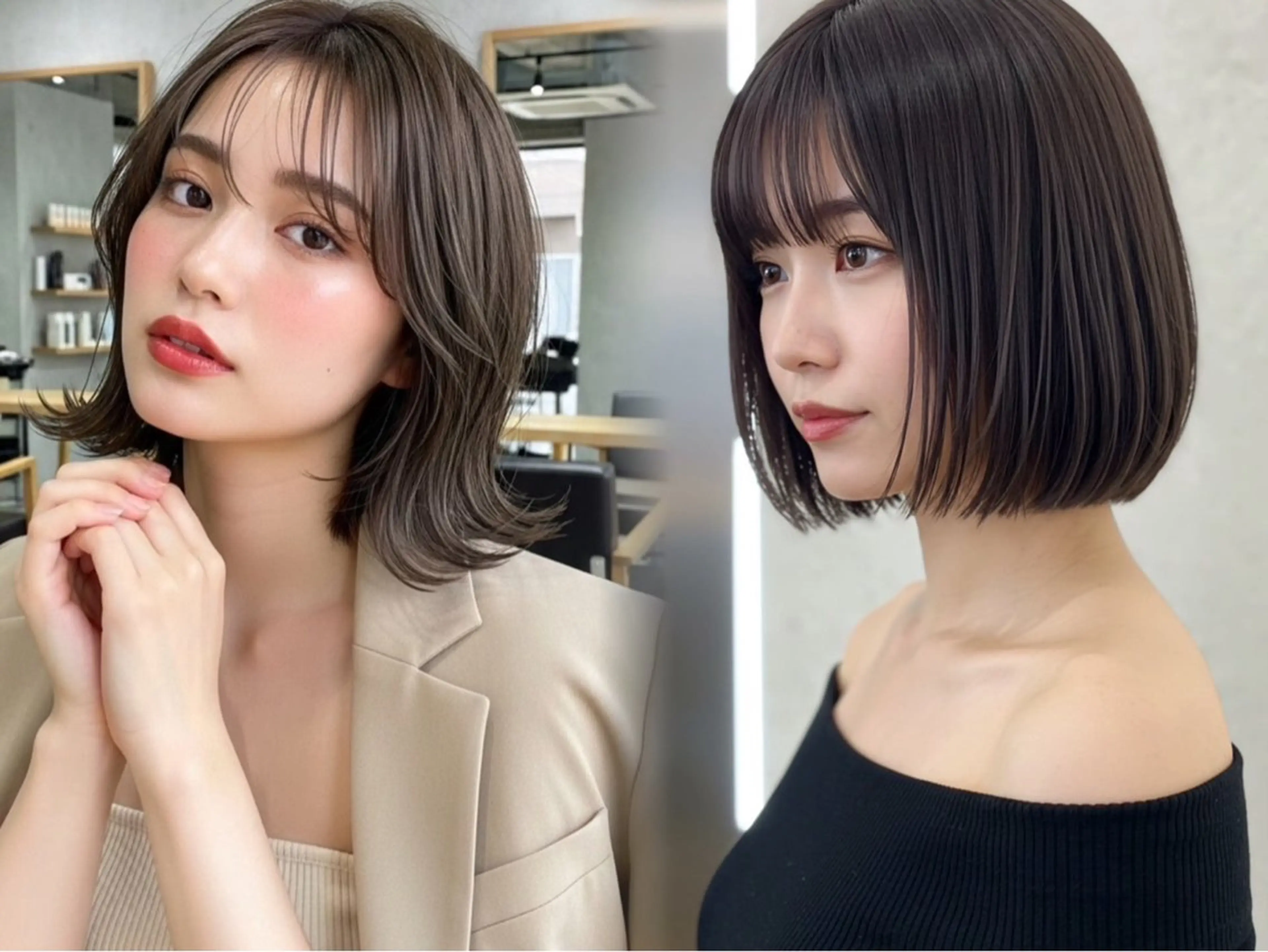 ミディアム 似合わせボブ✖️ 韓国レイヤー✨小関のヘアスタイル