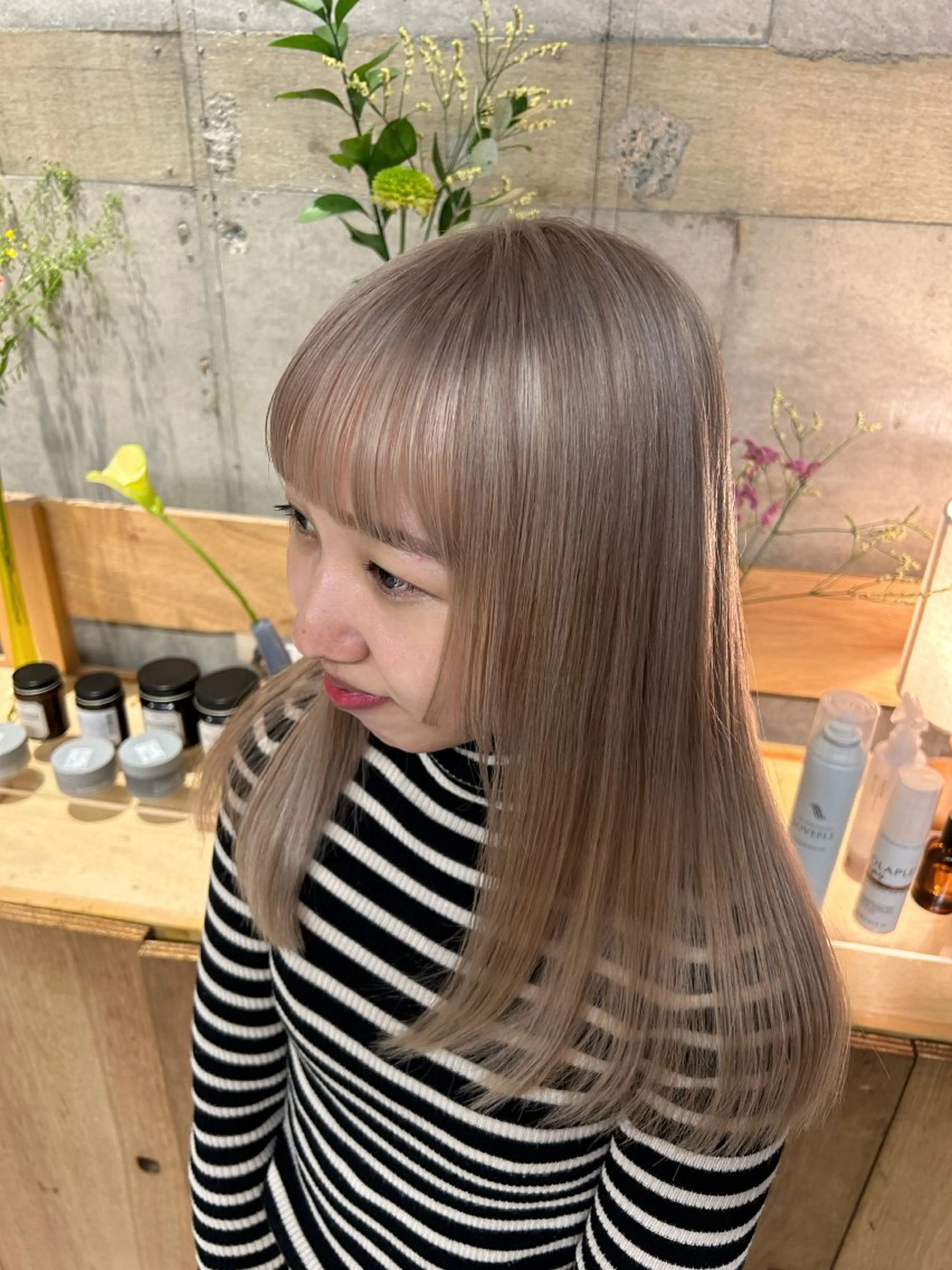 ロング カラー 柔らかいオリーブ🍃 カラーNatsumiのヘアスタイル