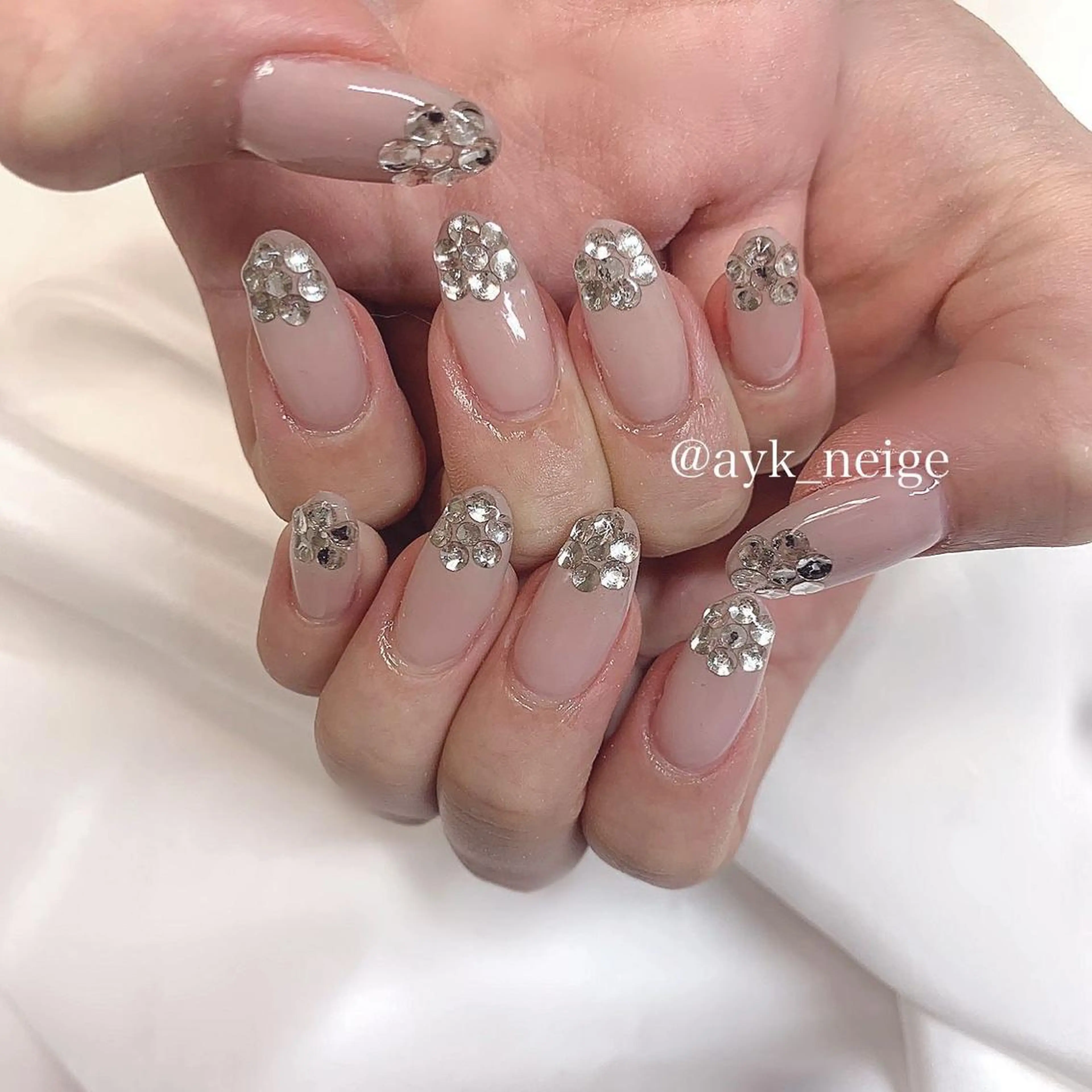 ネイル ハート 韓国ネイル 冬ネイル n'eige nail所属・大谷 綾香のネイルデザイン