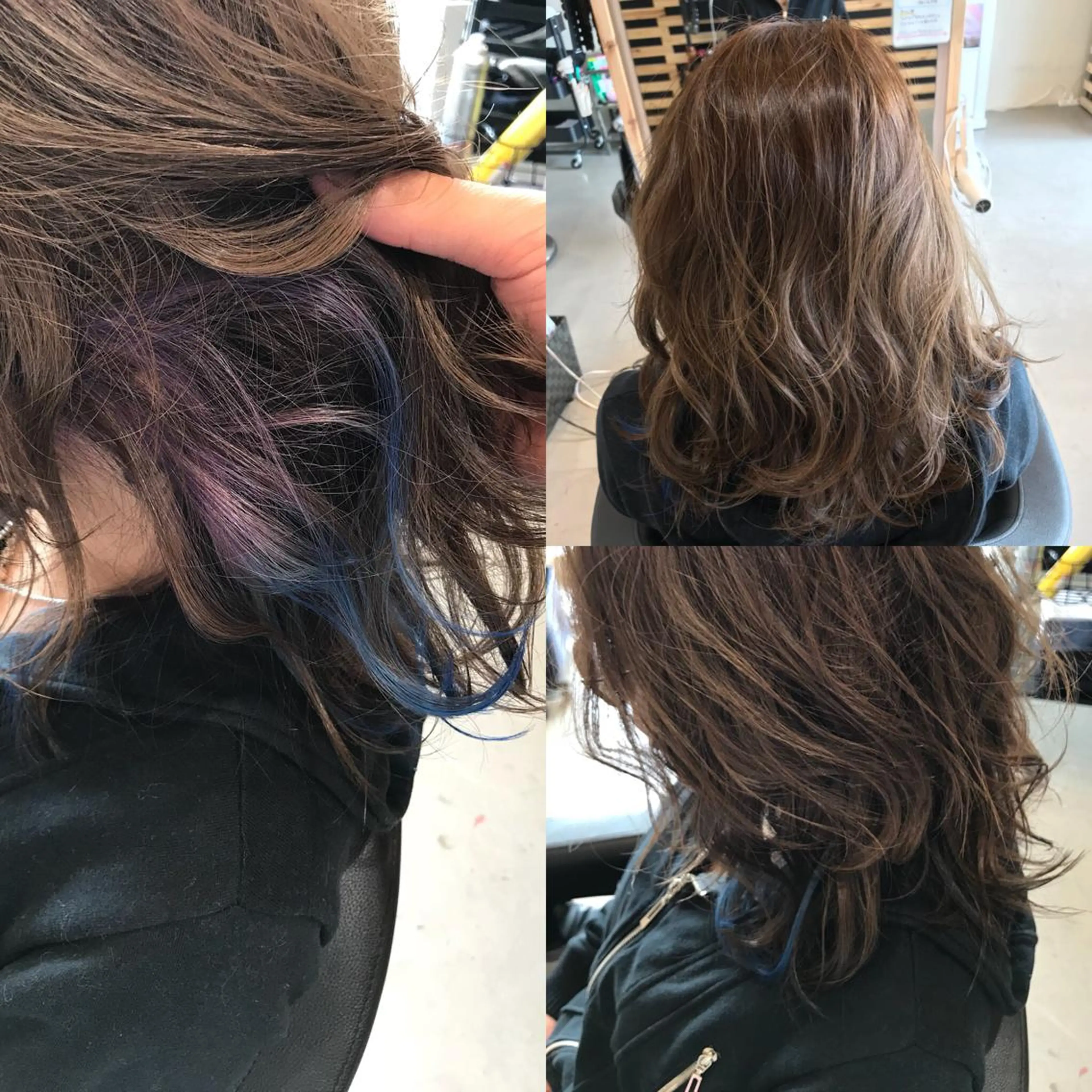 ショート カラー ベージュカラー ブルーカラー インナーカラー パープルカラー ヘアカラー 大久保 隆蔵のヘアスタイル